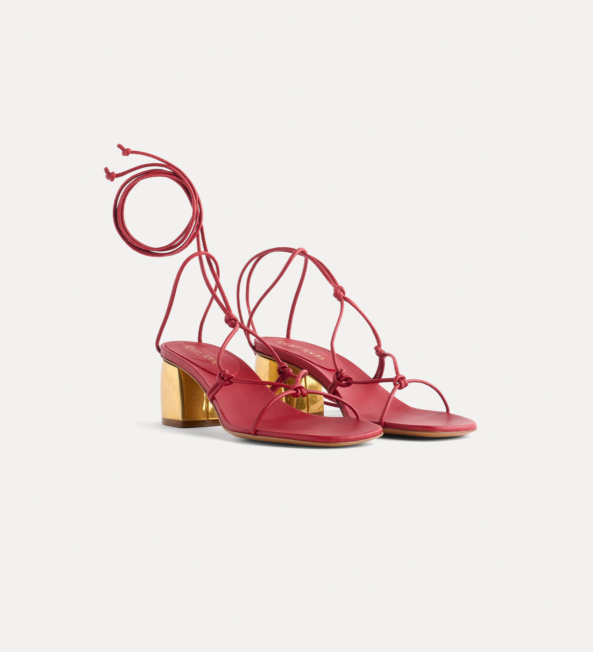sandals with a gold–tone heel | forte_forte