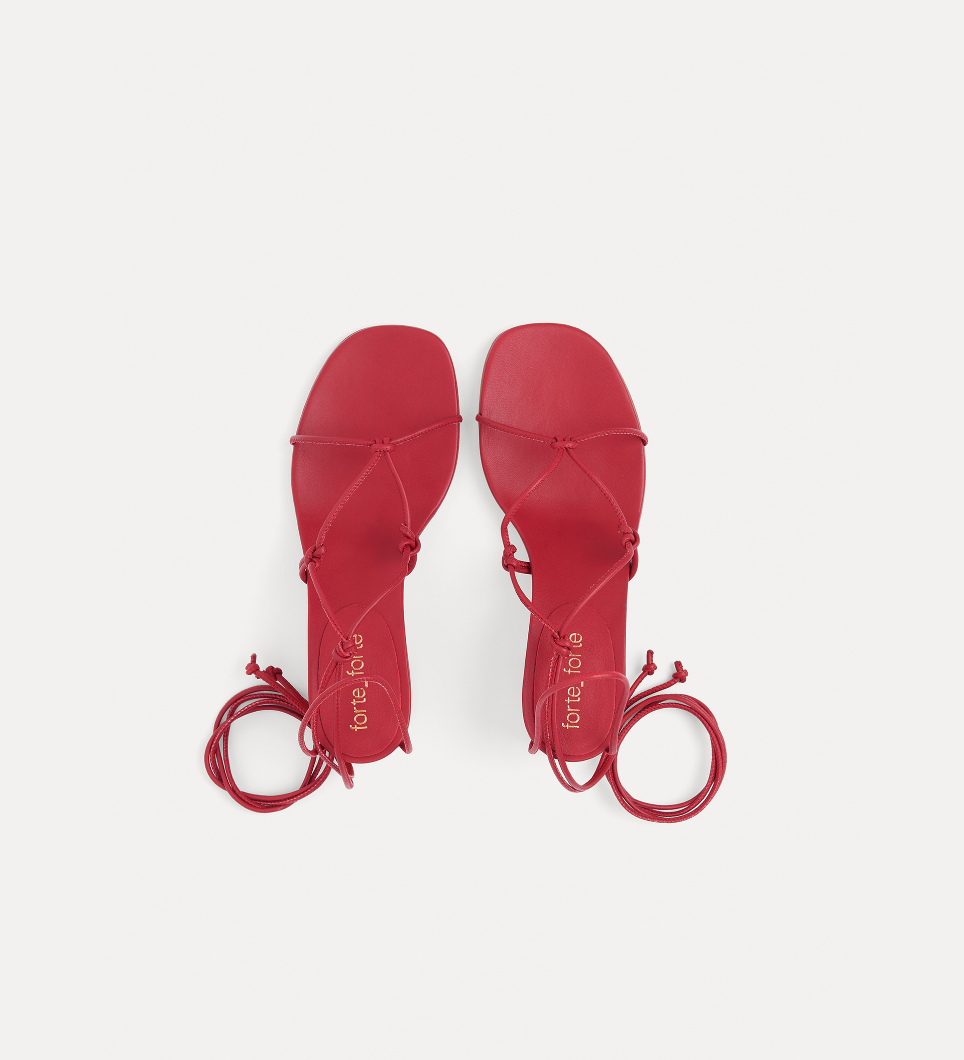 sandals with a gold–tone heel | forte_forte