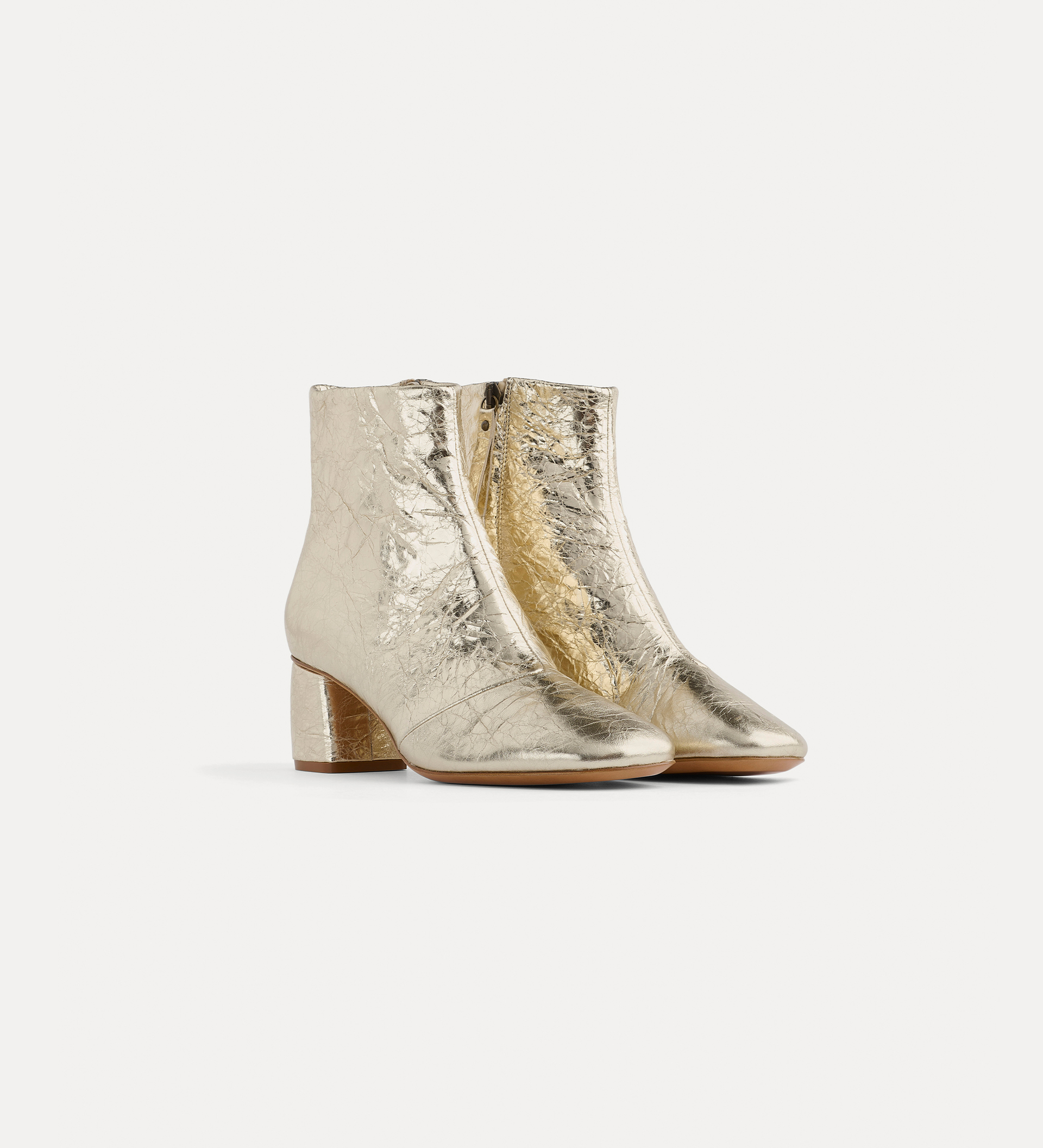 ankle boot in crackled leather | forte_forte