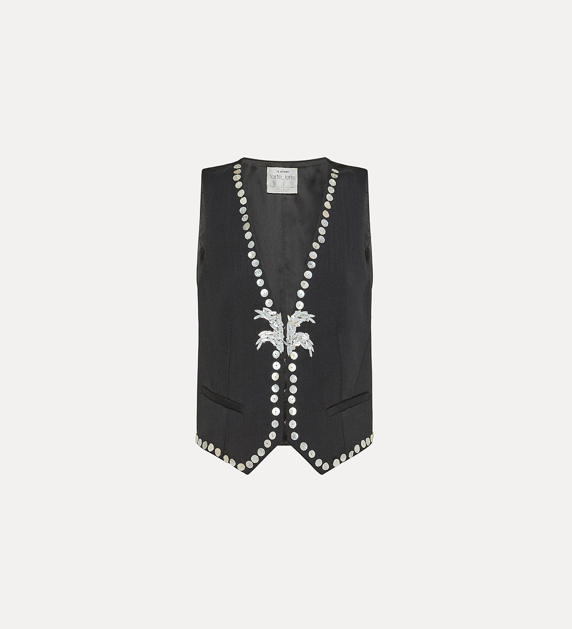 viscose and wool vest | forte_forte