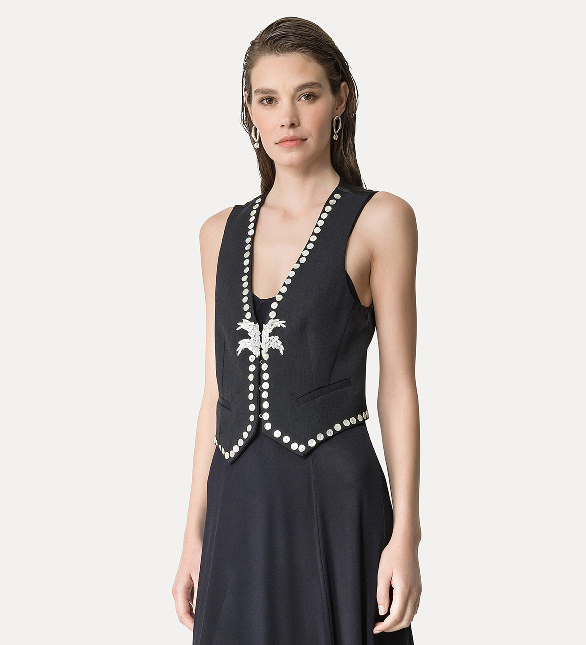 viscose and wool vest | forte_forte