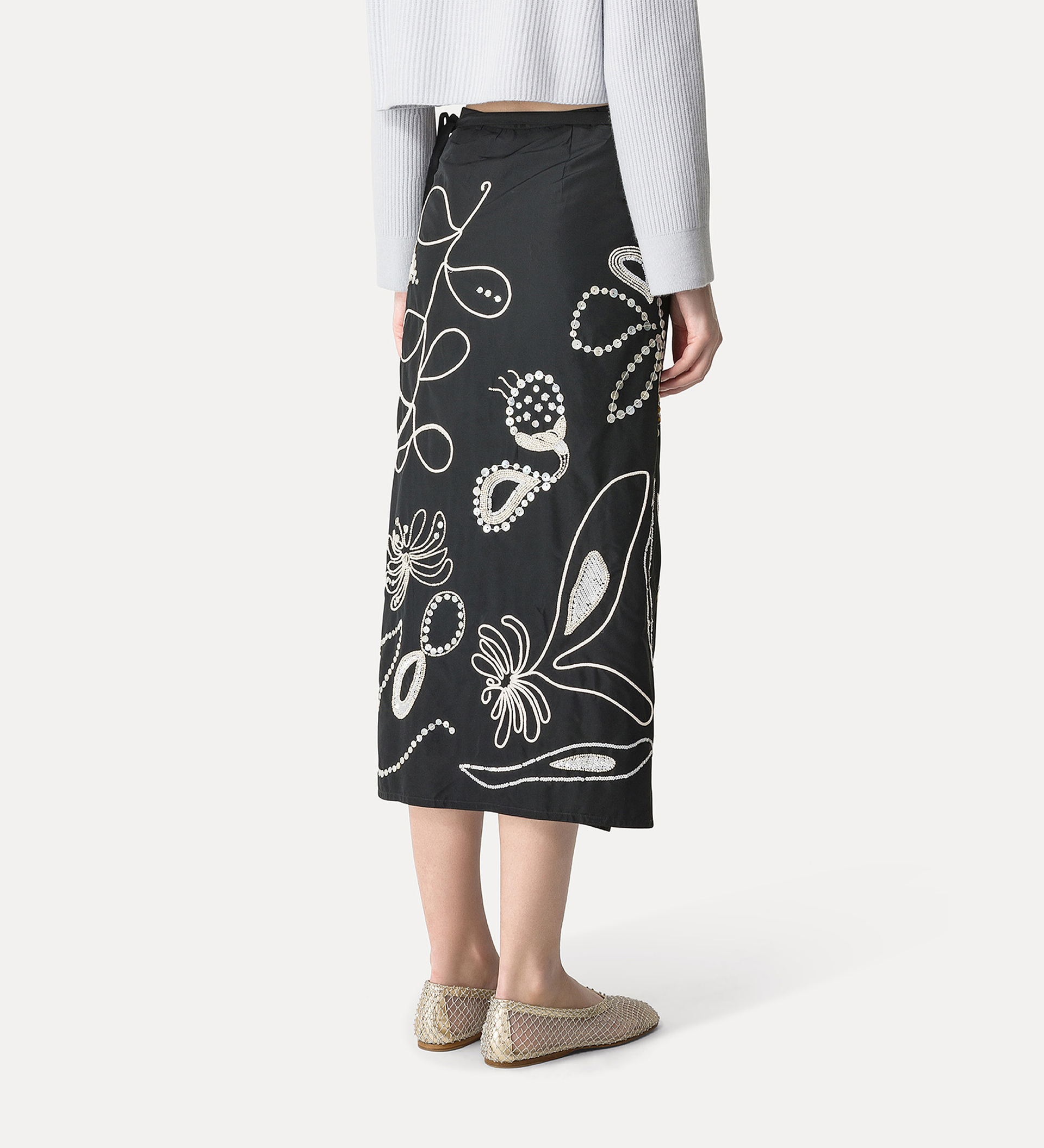 skirt in embroidered taffeta | forte_forte