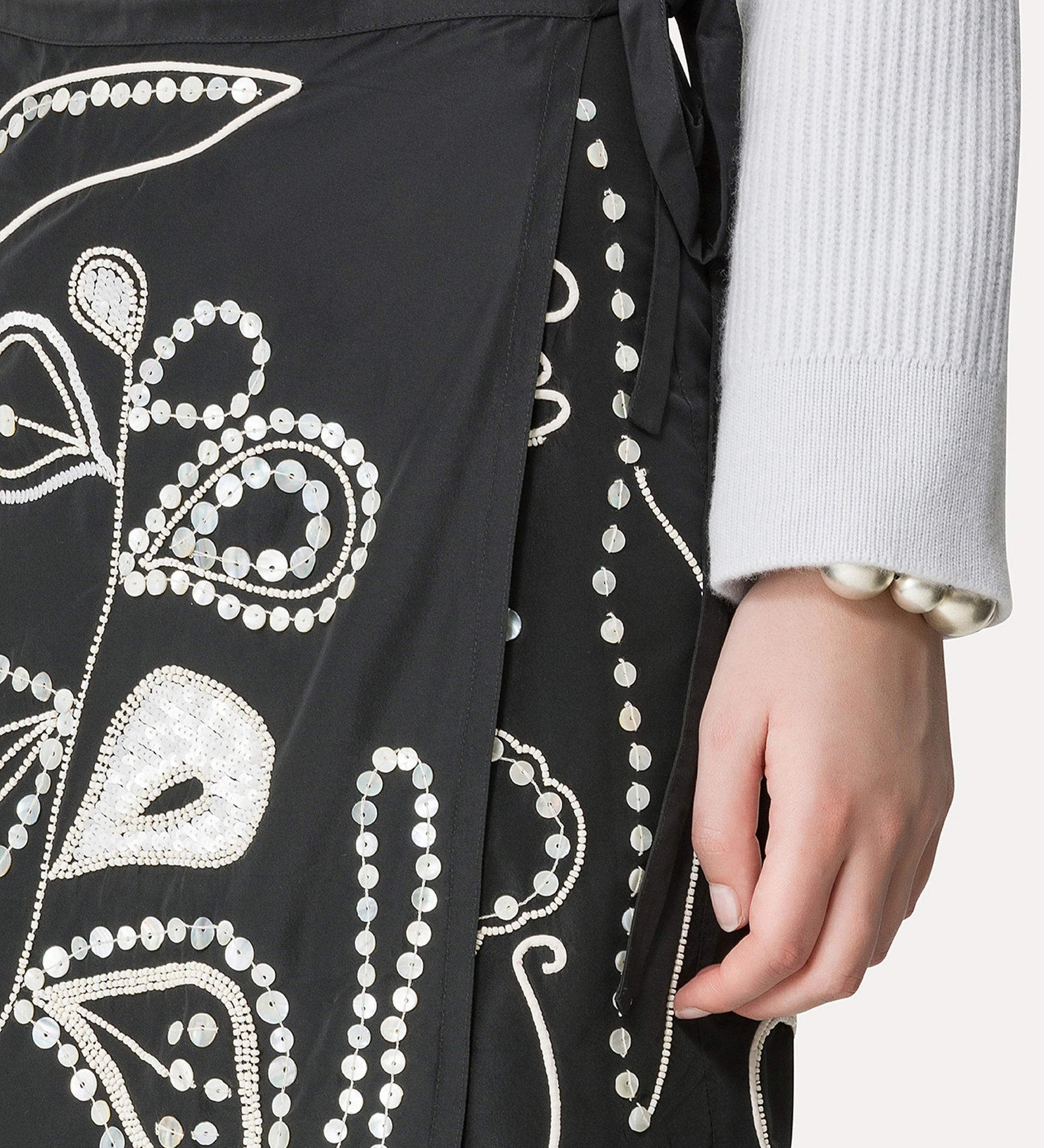 skirt in embroidered taffeta | forte_forte