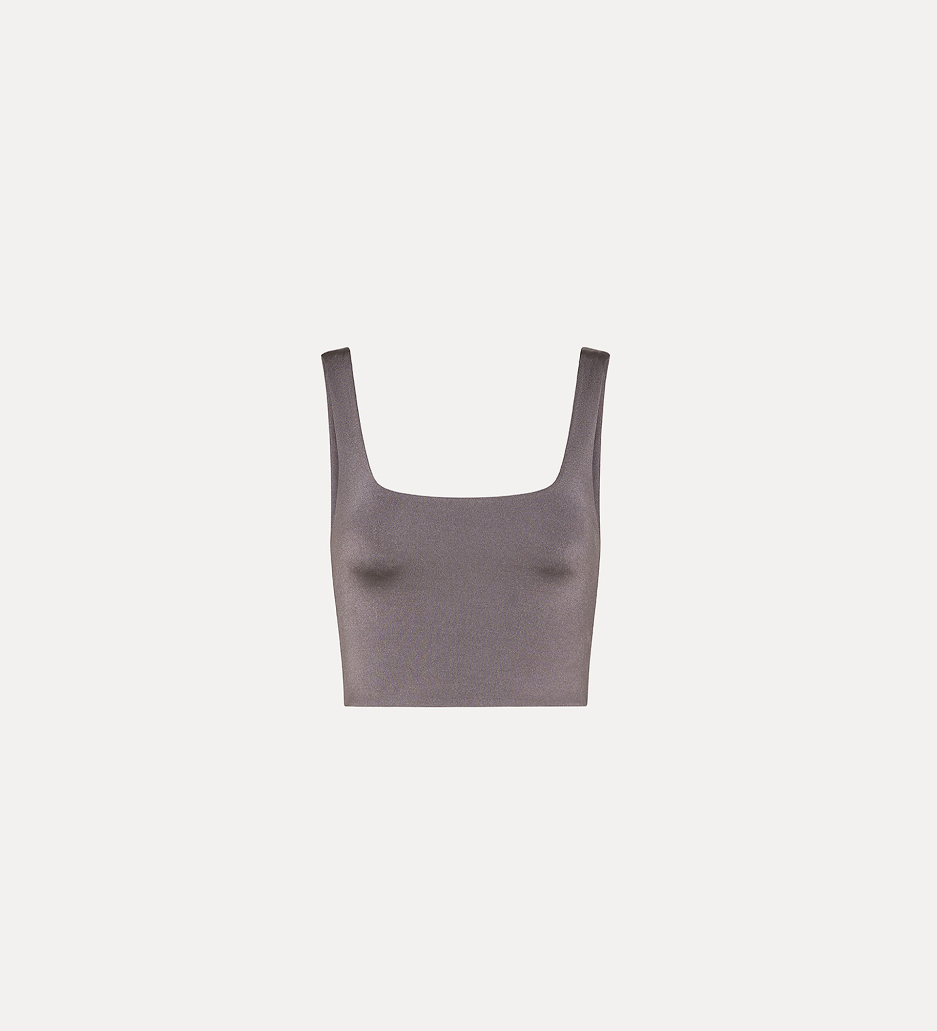 bralette in glossy grey jersey | forte_forte