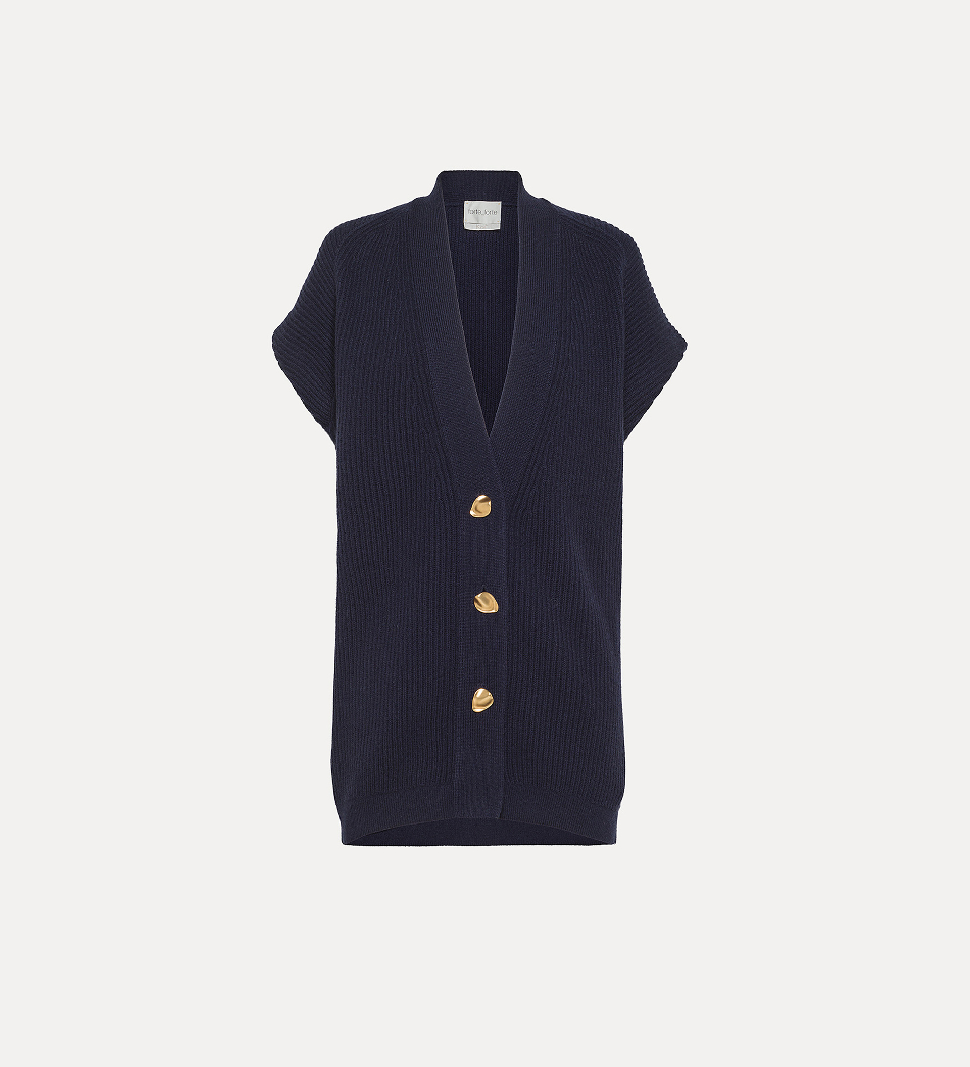 oversized vest in black | forte_forte