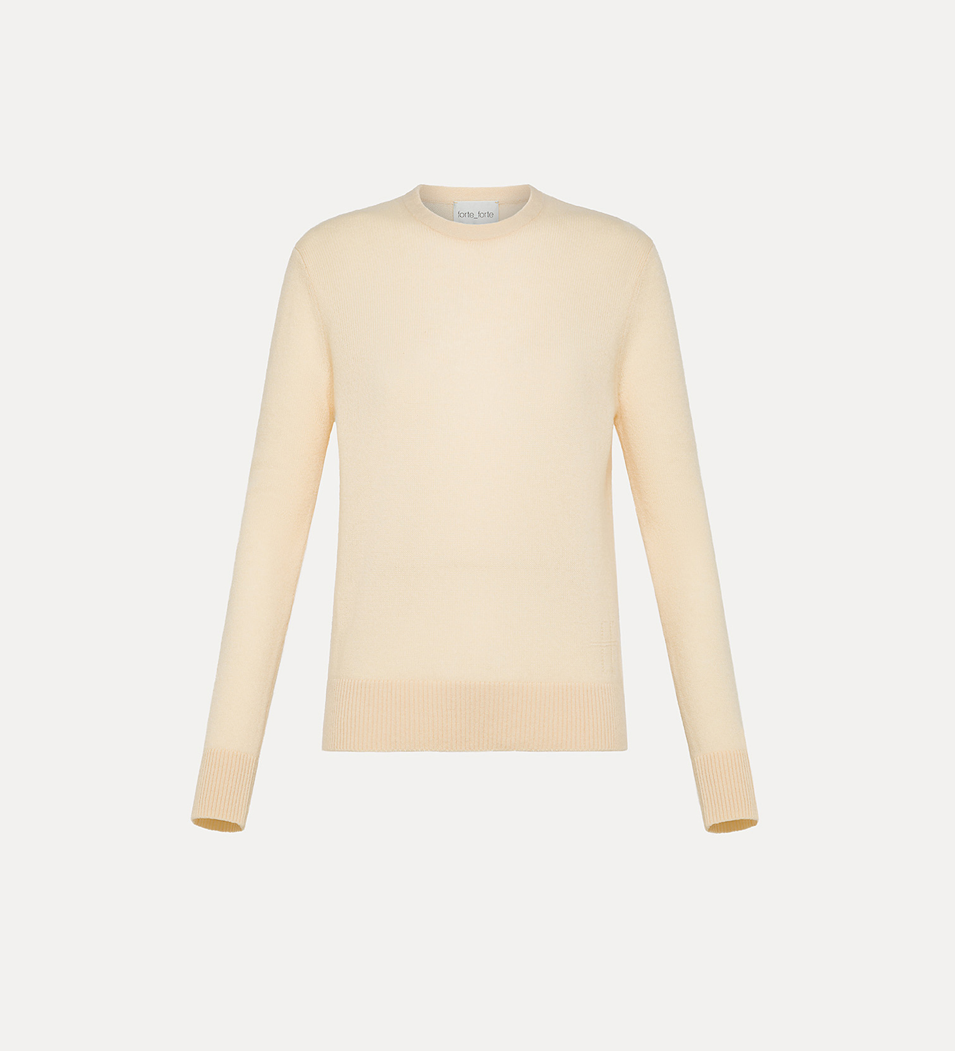 round–neck knit in cashmere and wool | forte_forte