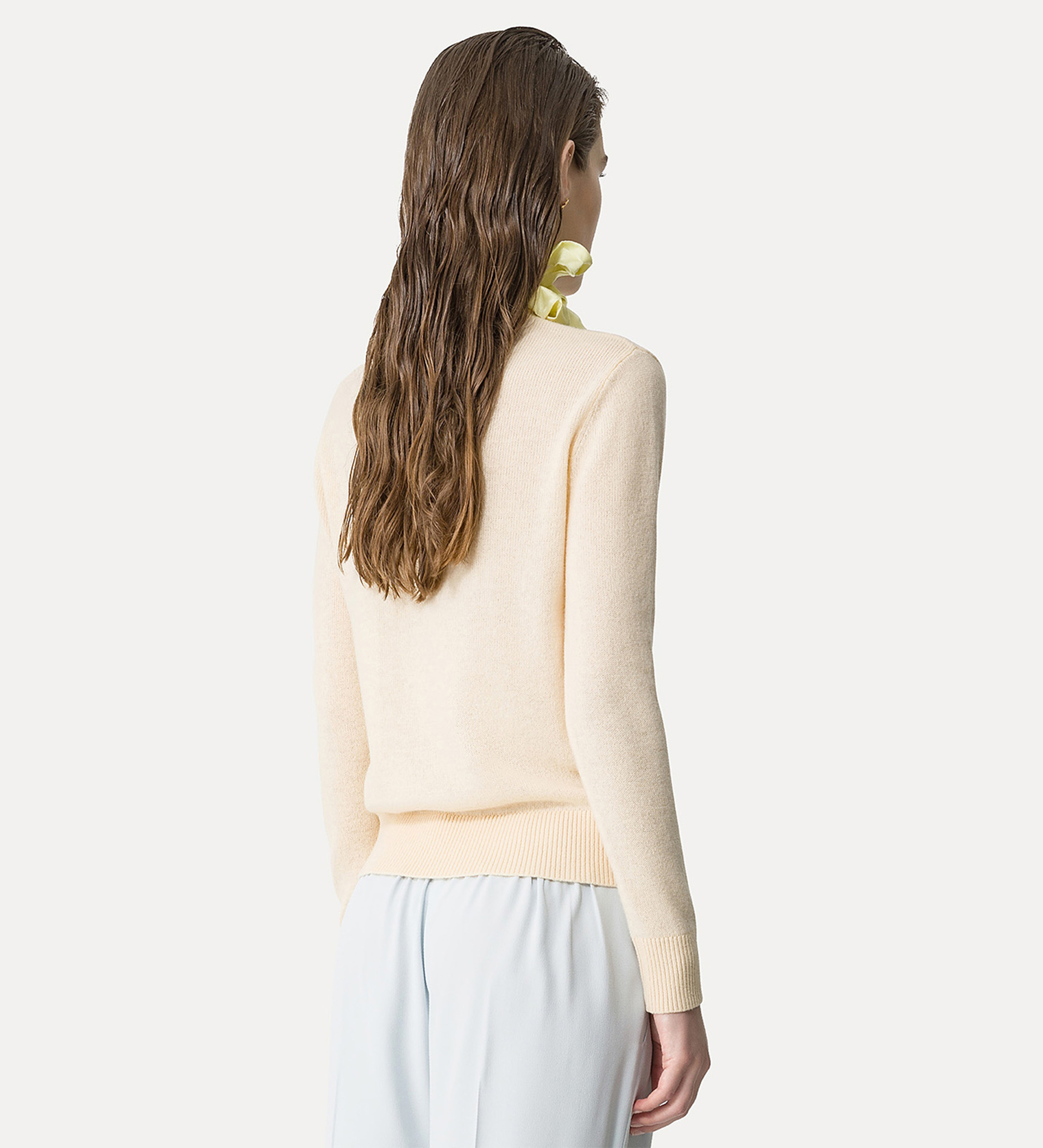round–neck knit in cashmere and wool | forte_forte
