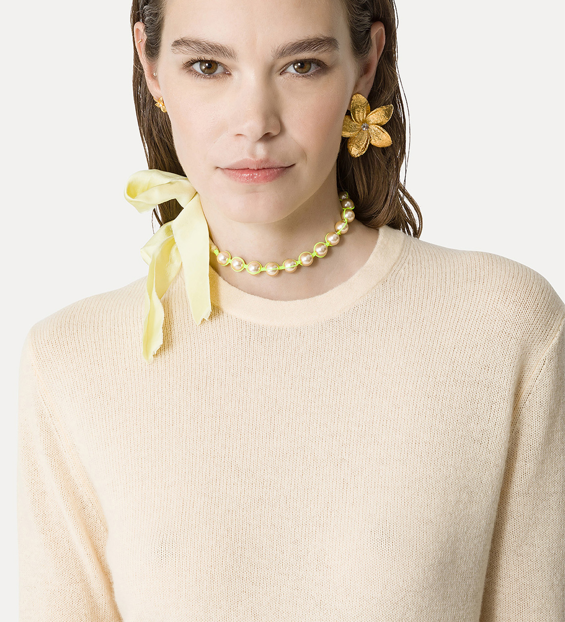 round–neck knit in cashmere and wool | forte_forte