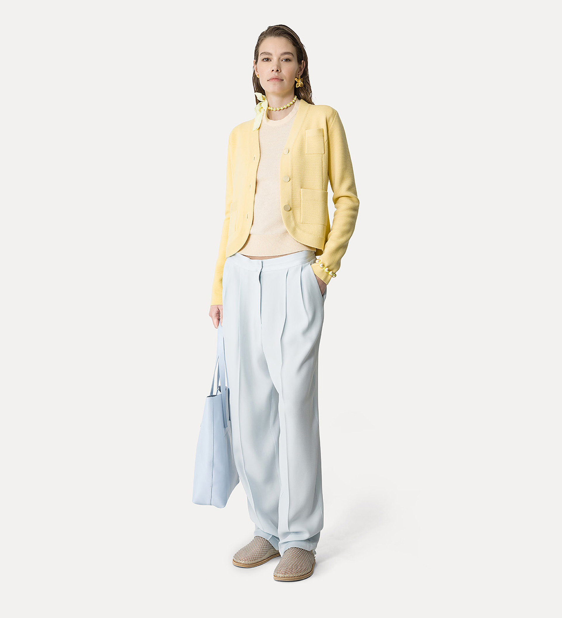 round–neck knit in cashmere and wool | forte_forte