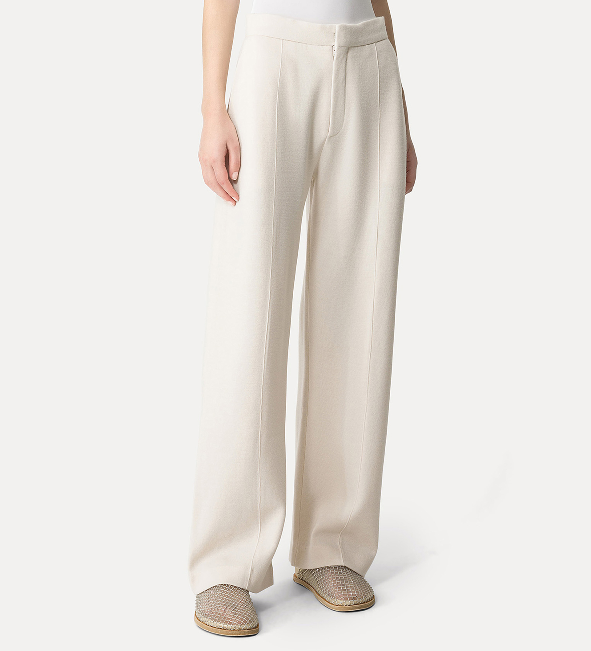 pantalone sartoriale punto stoffa avorio | forte_forte