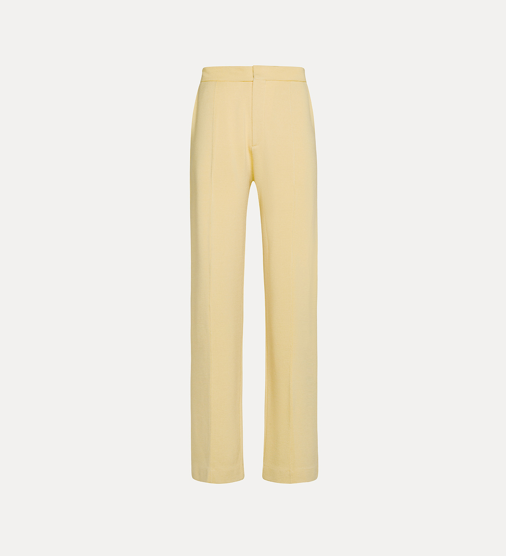 tailored trousers in a yellow full–milan knit | forte_forte