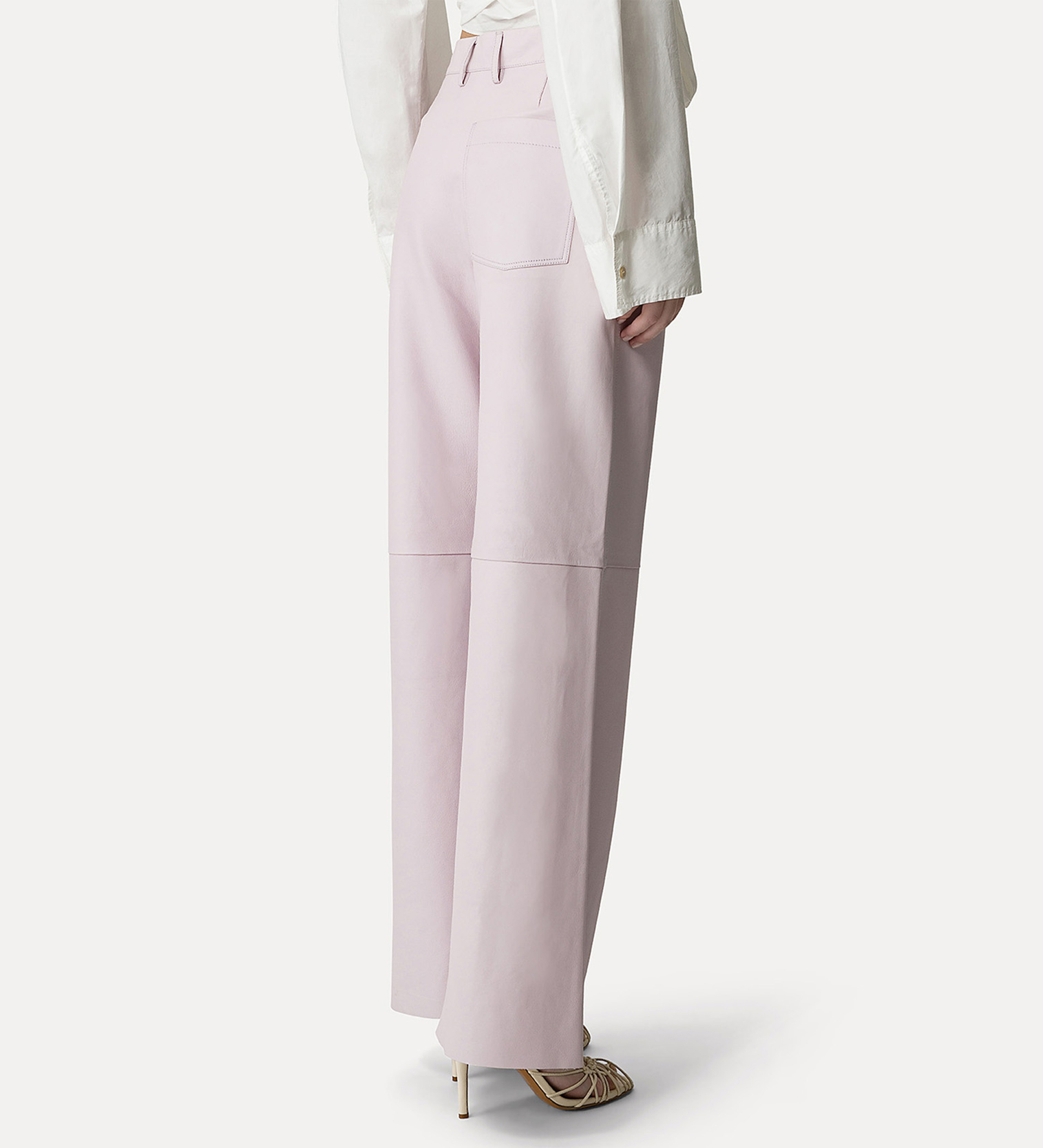 pantalone gamba larga in nappa | forte_forte