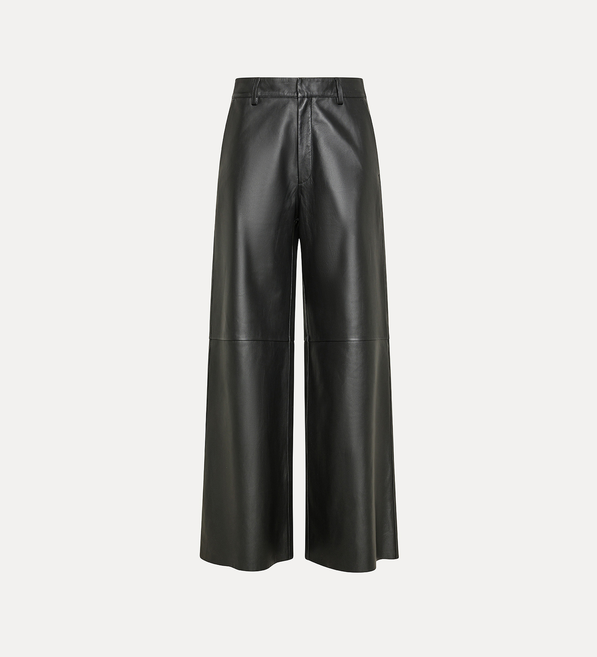 pantalon ample en cuir nappa noir | forte_forte
