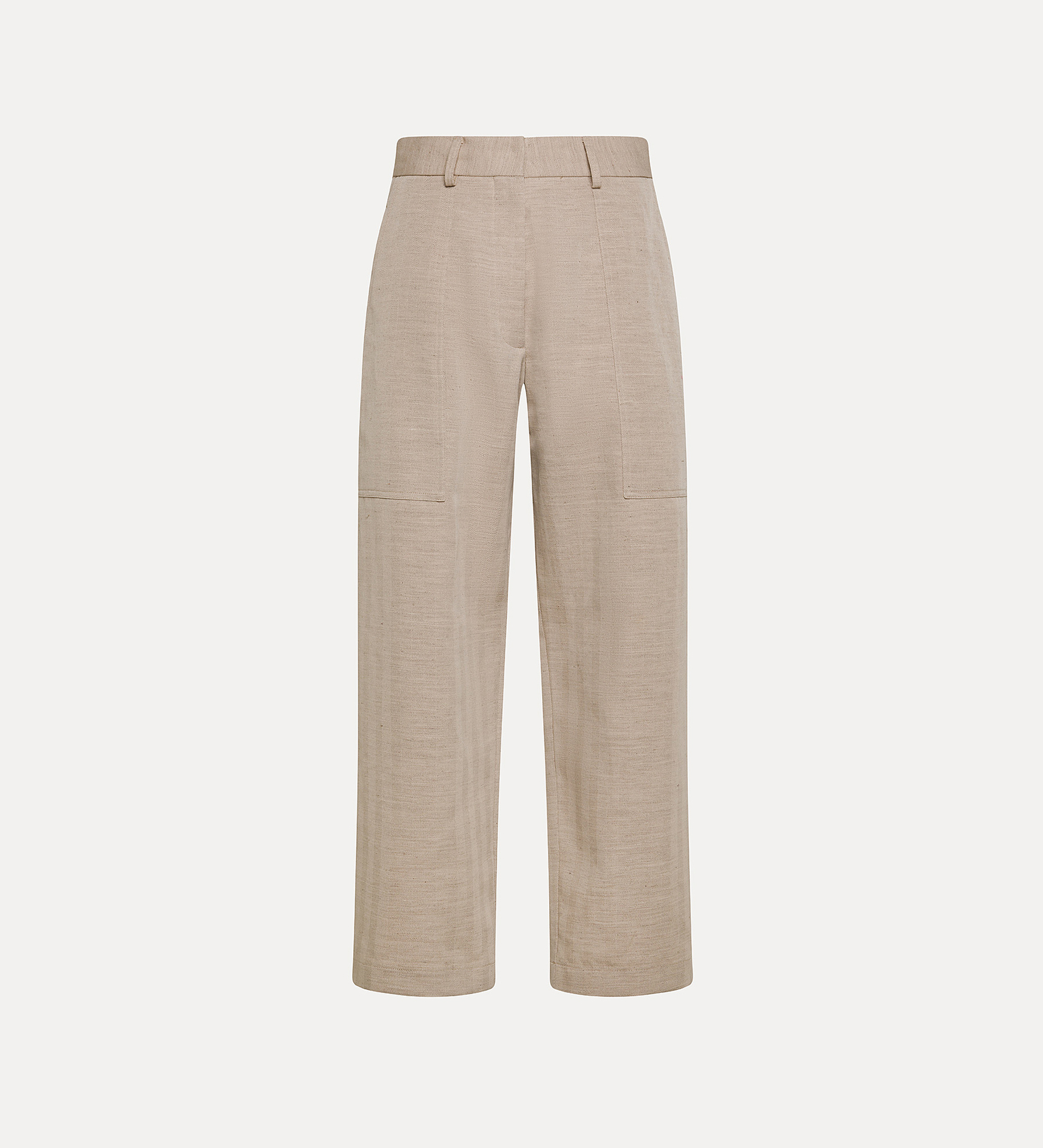 pantalon cargo en lin mélangé sable | forte_forte