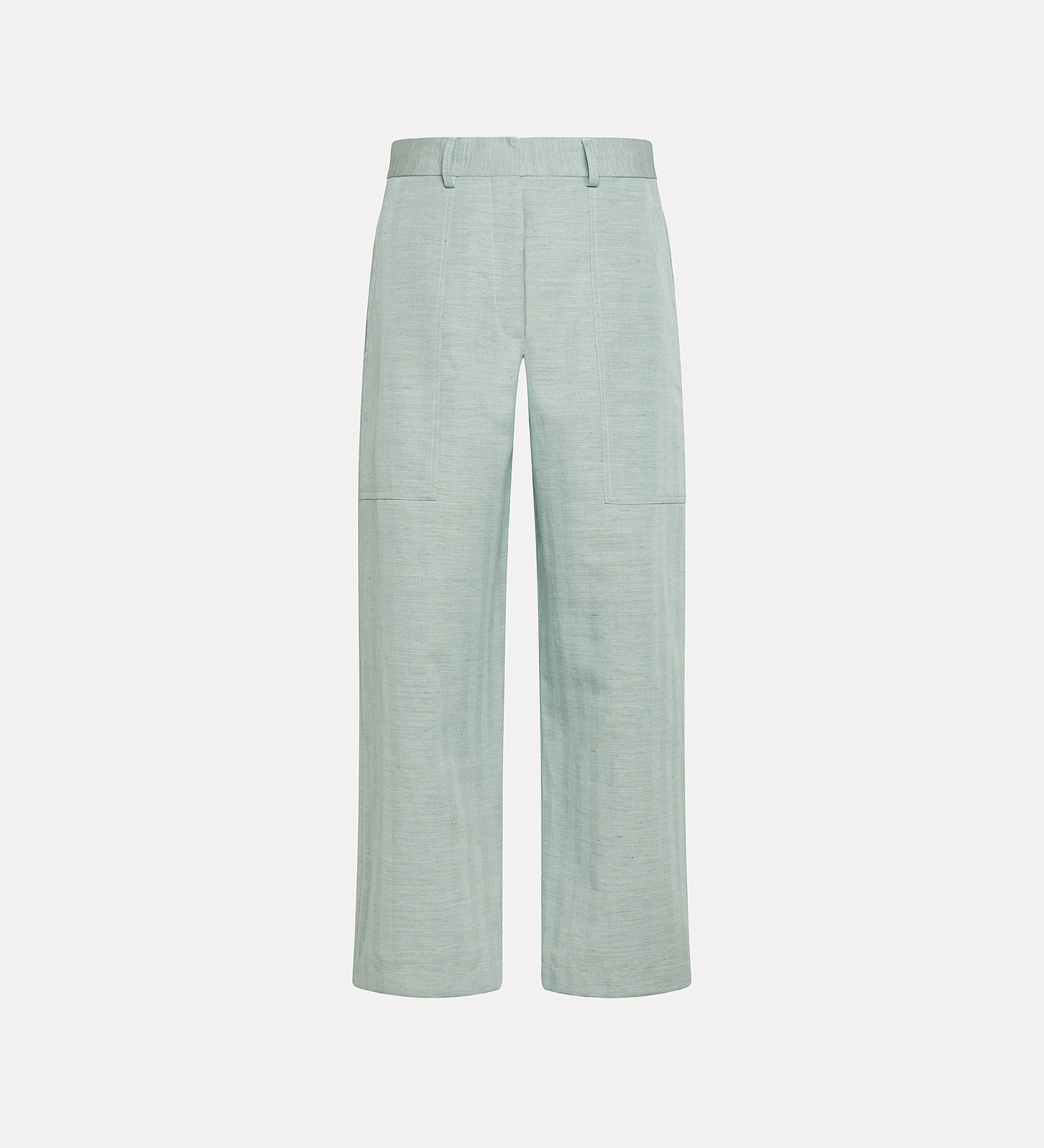 cargo pants in a light–blue linen blend | forte_forte