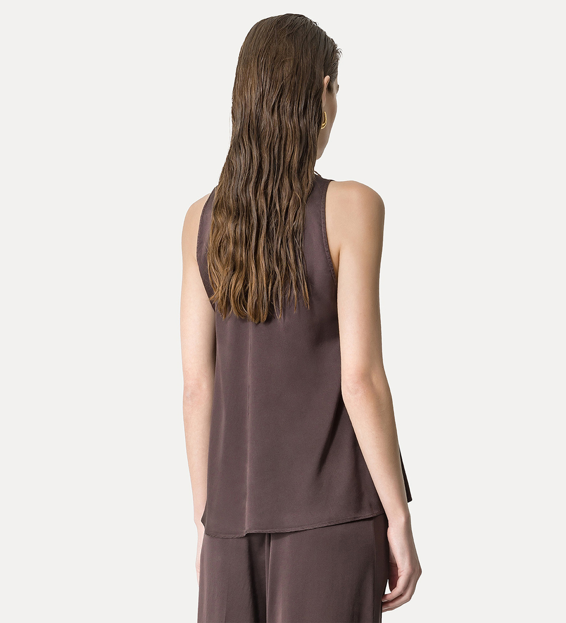 elegant top in silk satin | forte_forte