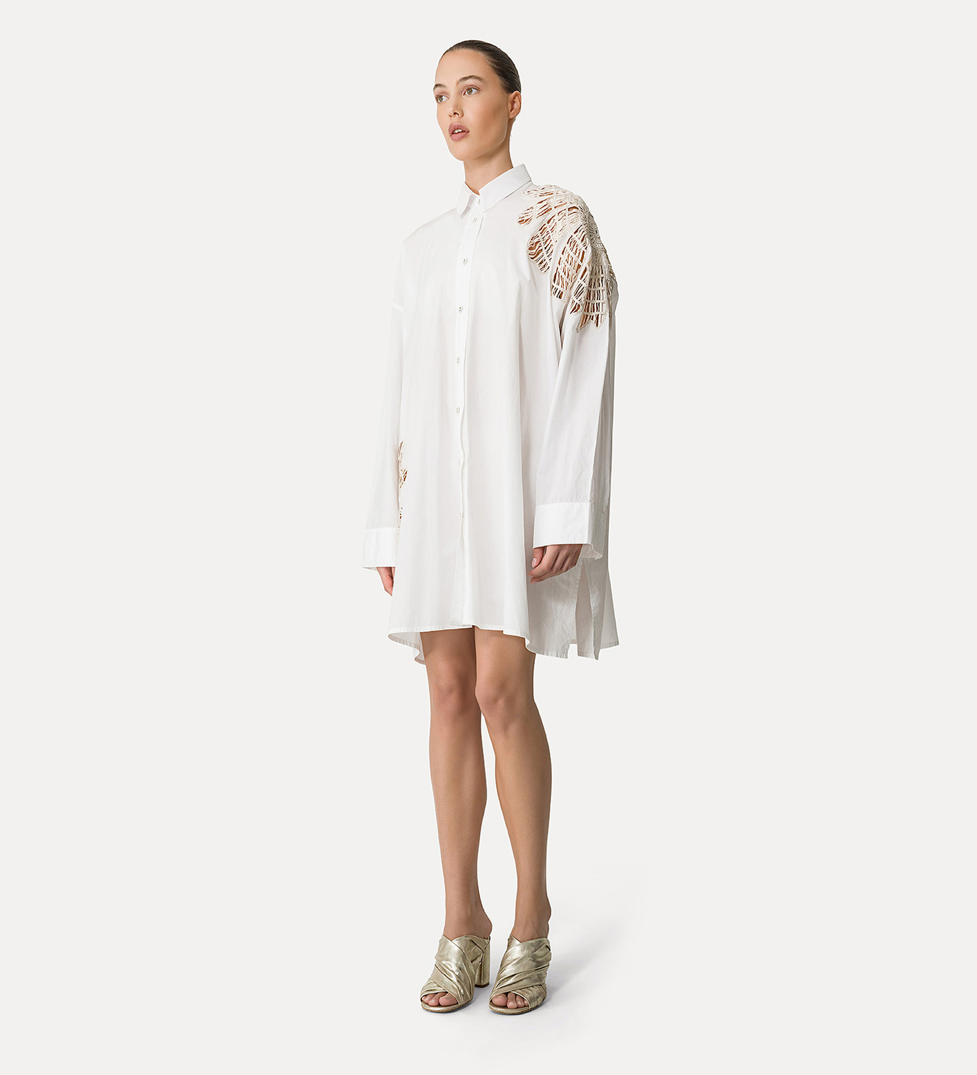 abito camicia in popeline | forte_forte