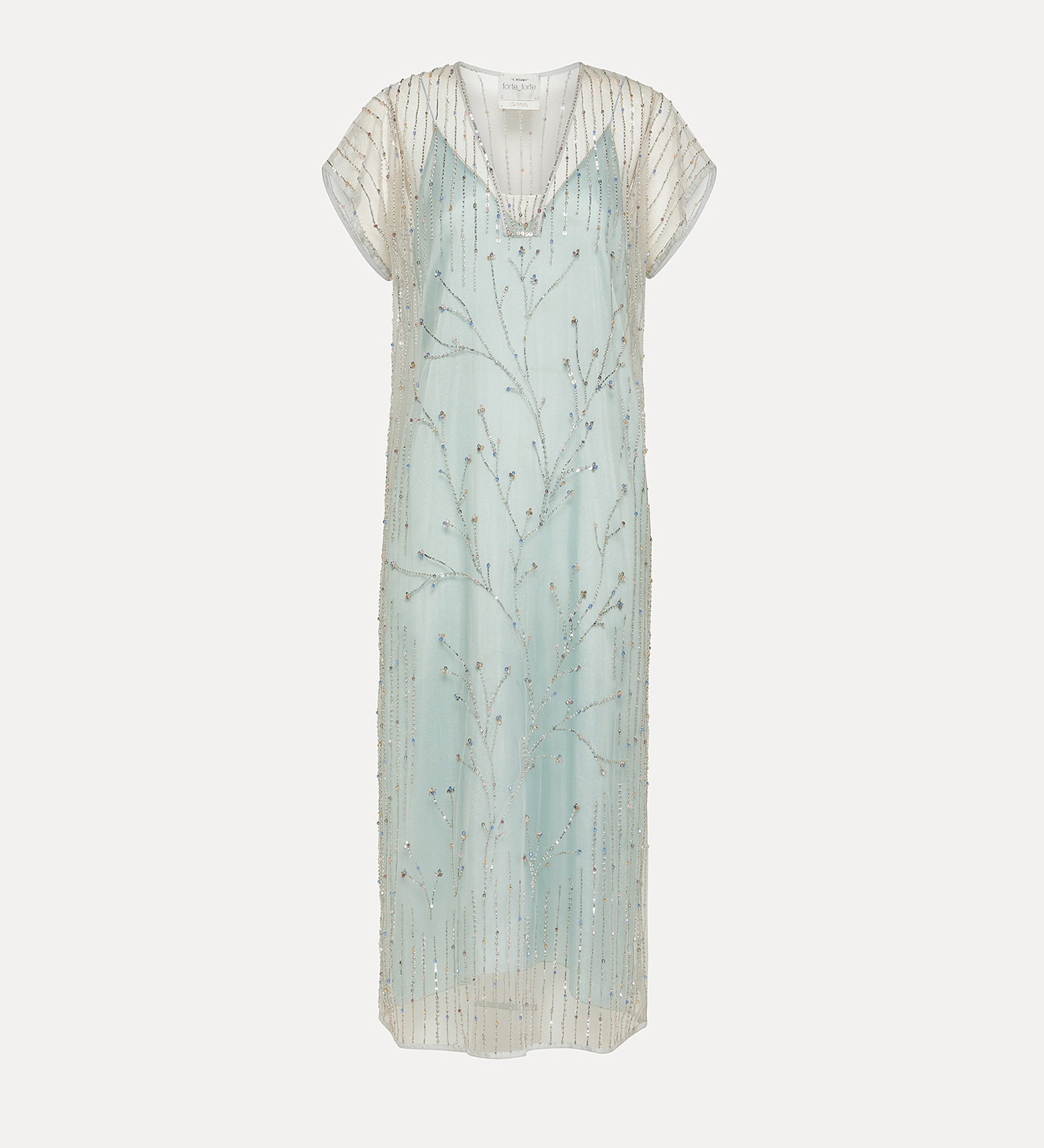 abito in tulle con ricamo “firefly” | forte_forte