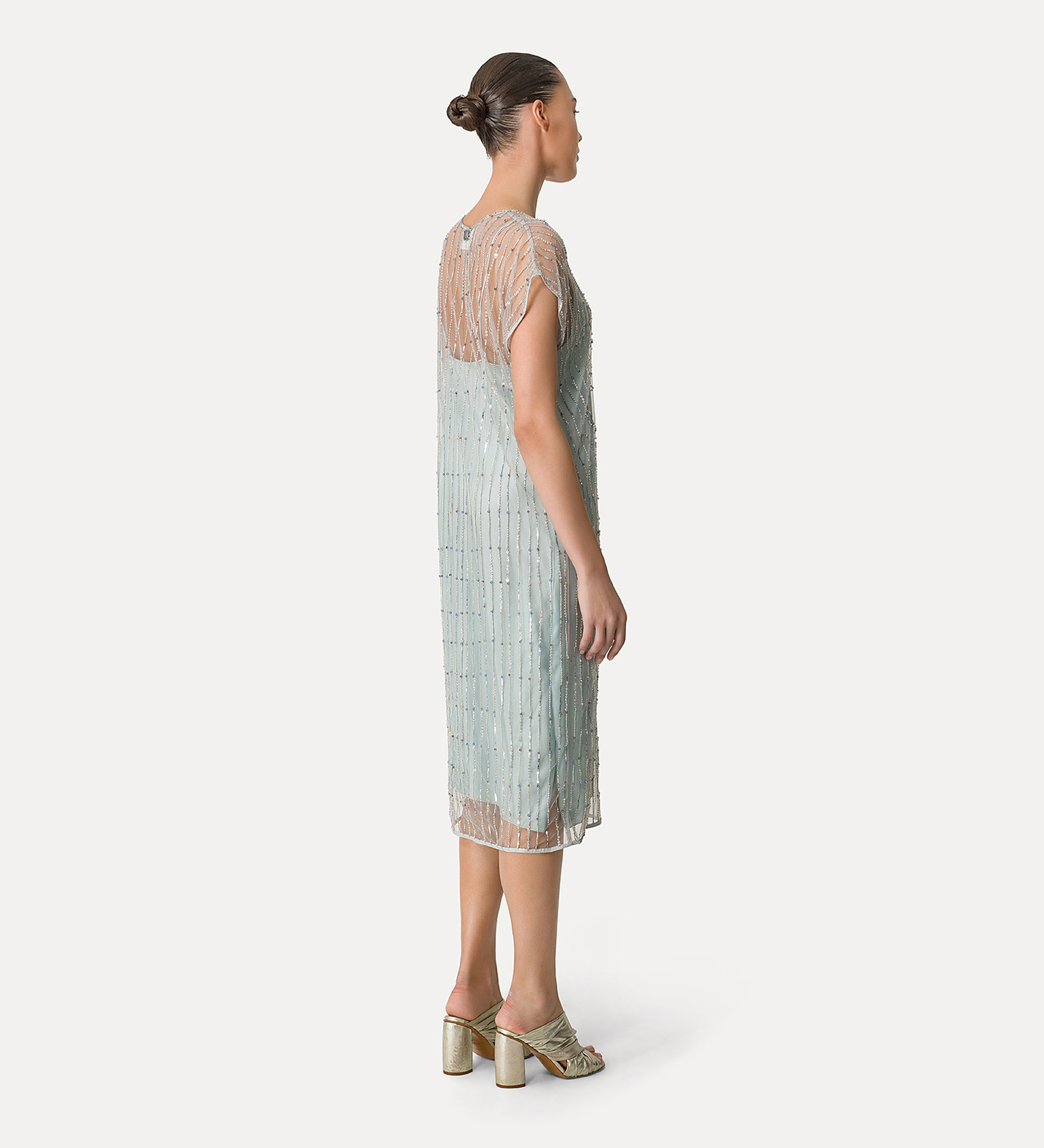 abito in tulle con ricamo “firefly” | forte_forte