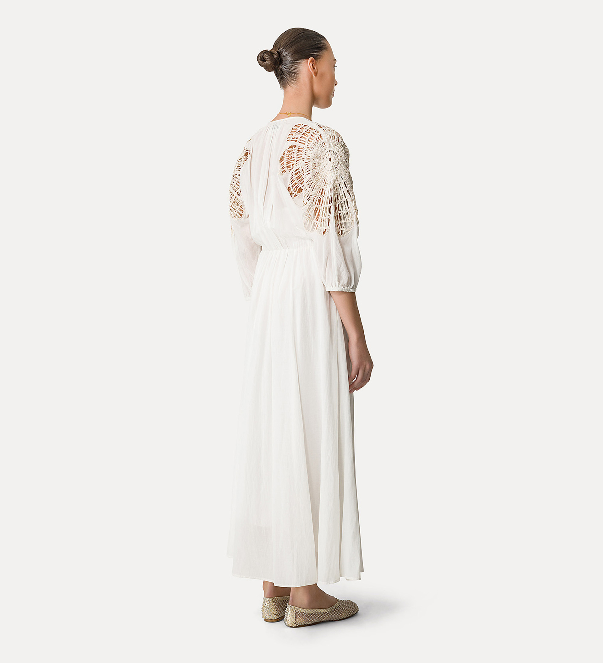 voile dress with inlay detail | forte_forte