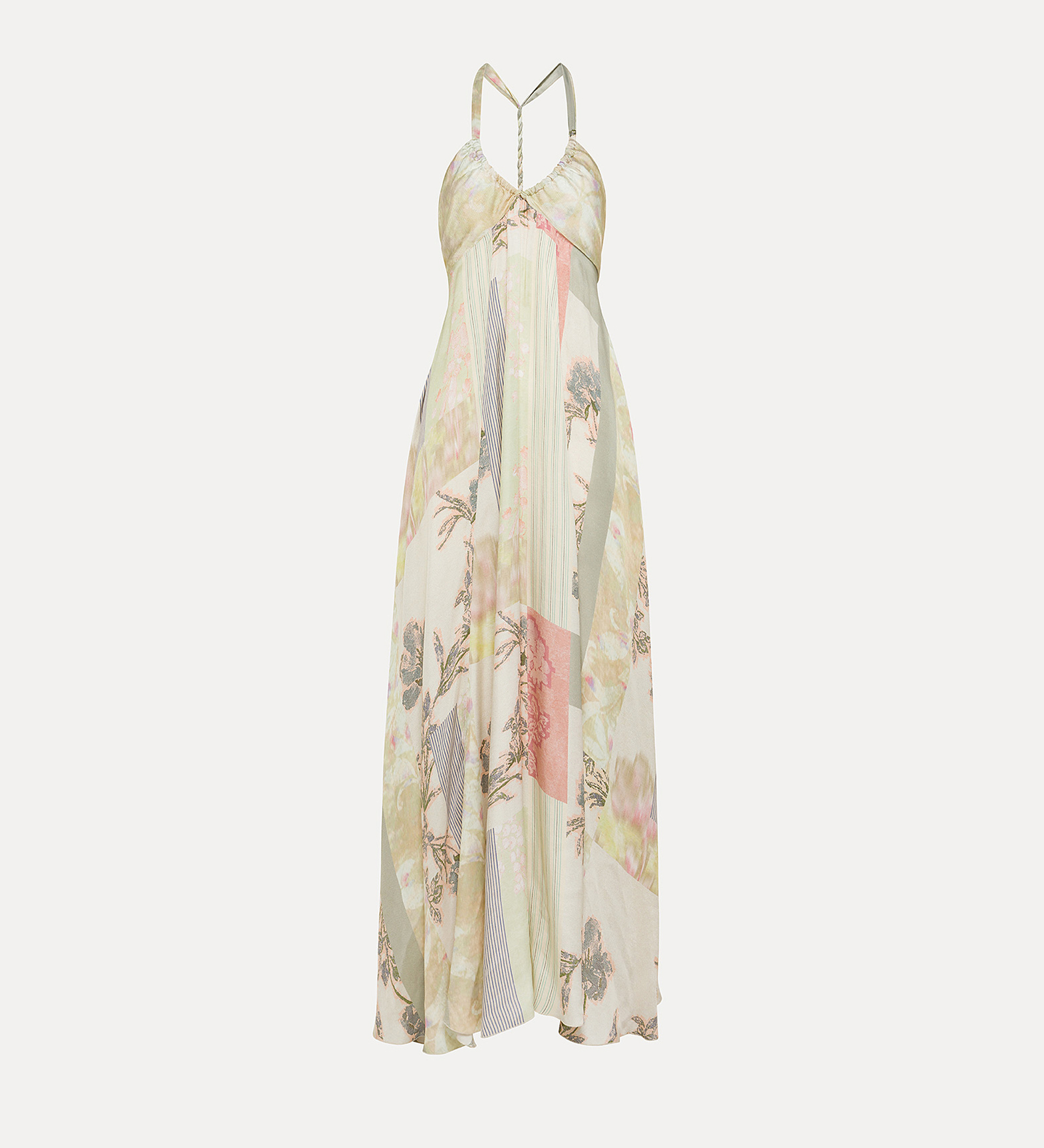 dress with spaghetti straps in “the secret garden” print pattern | forte_forte