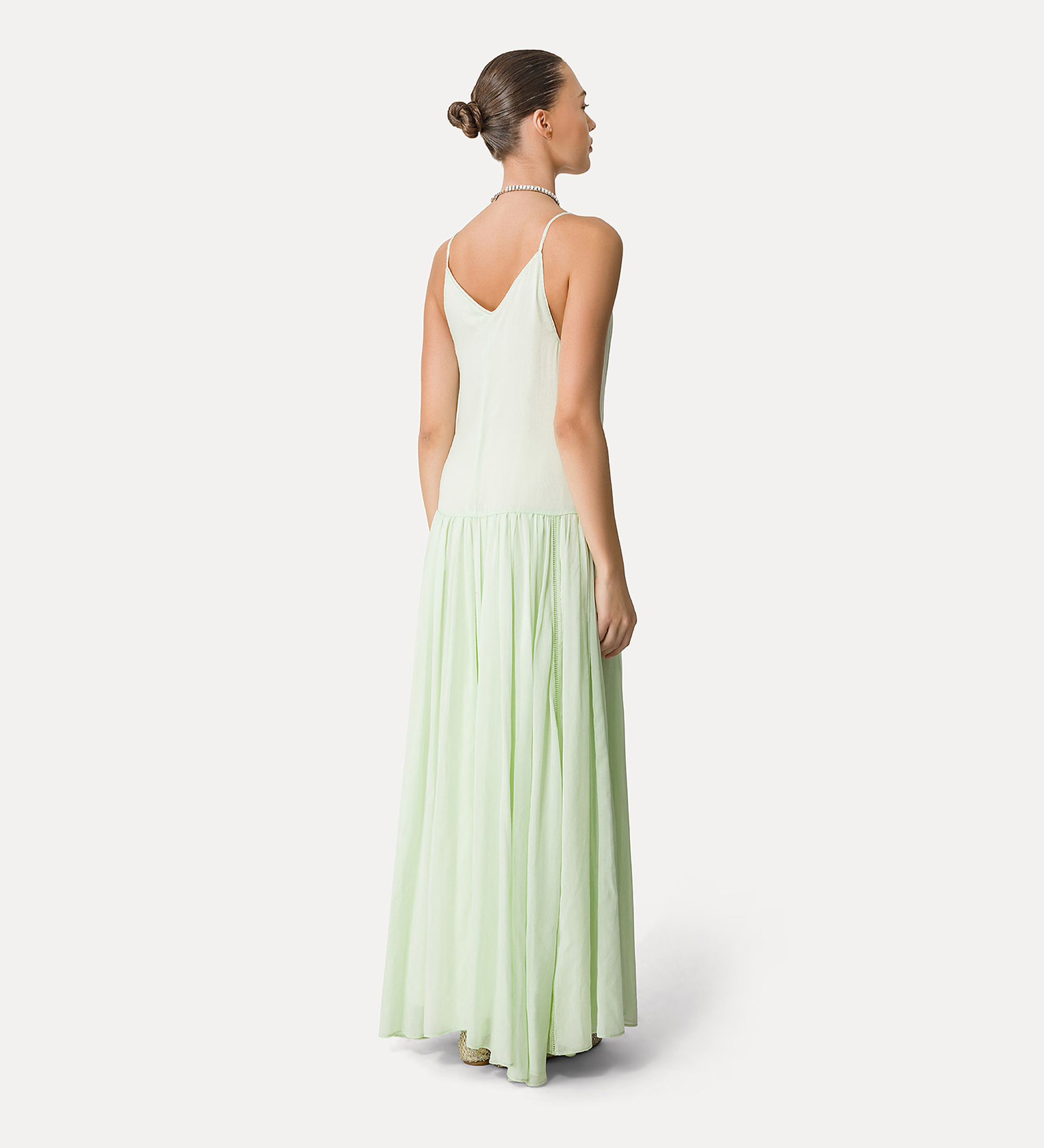 voile dress with “oniric blossom” embroidered detailing | forte_forte
