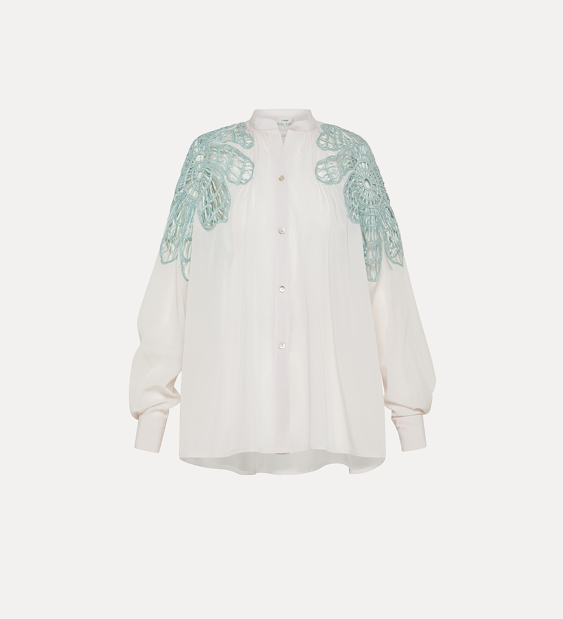 bohemian shirt with inlay detailing | forte_forte