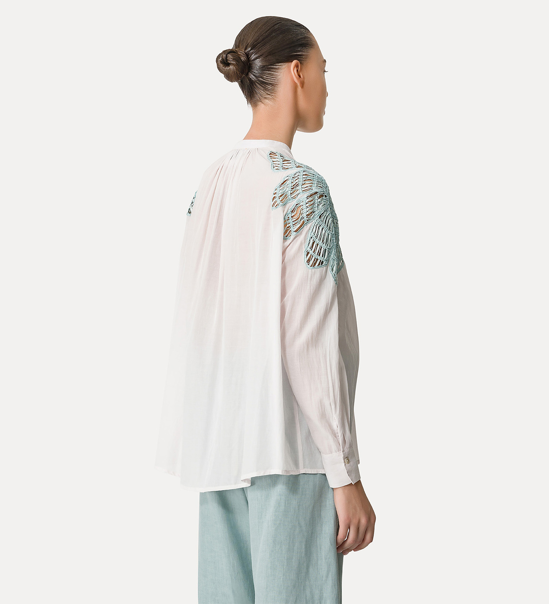 bohemian shirt with inlay detailing | forte_forte