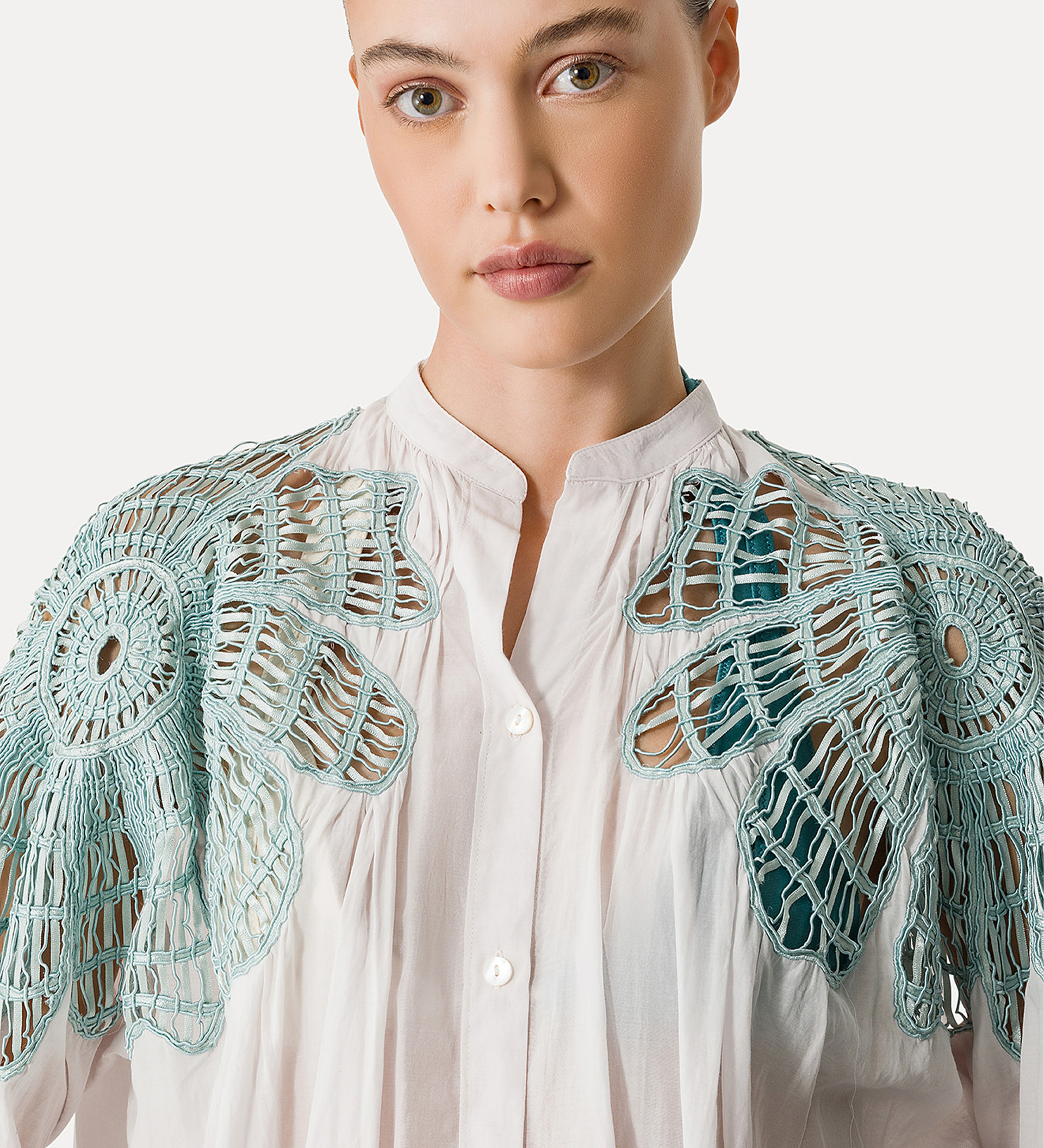 bohemian shirt with inlay detailing | forte_forte