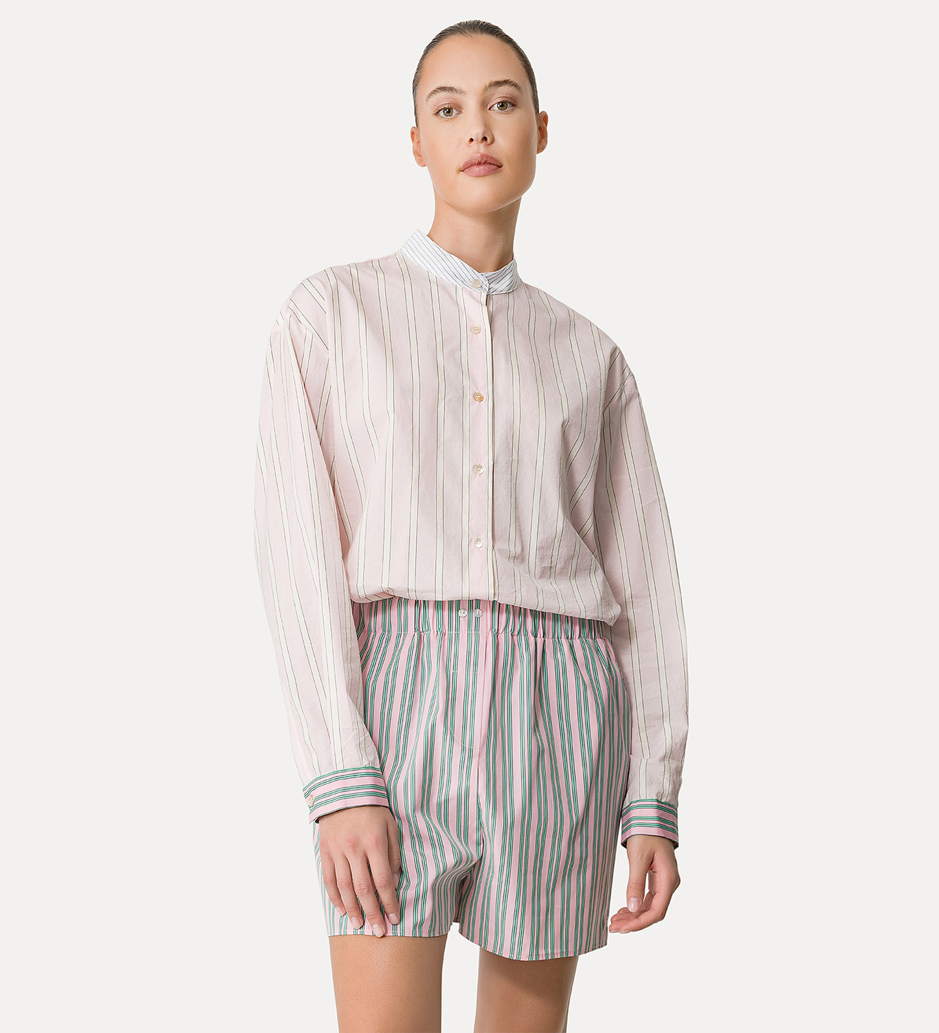 camicia serafino a righe | forte_forte