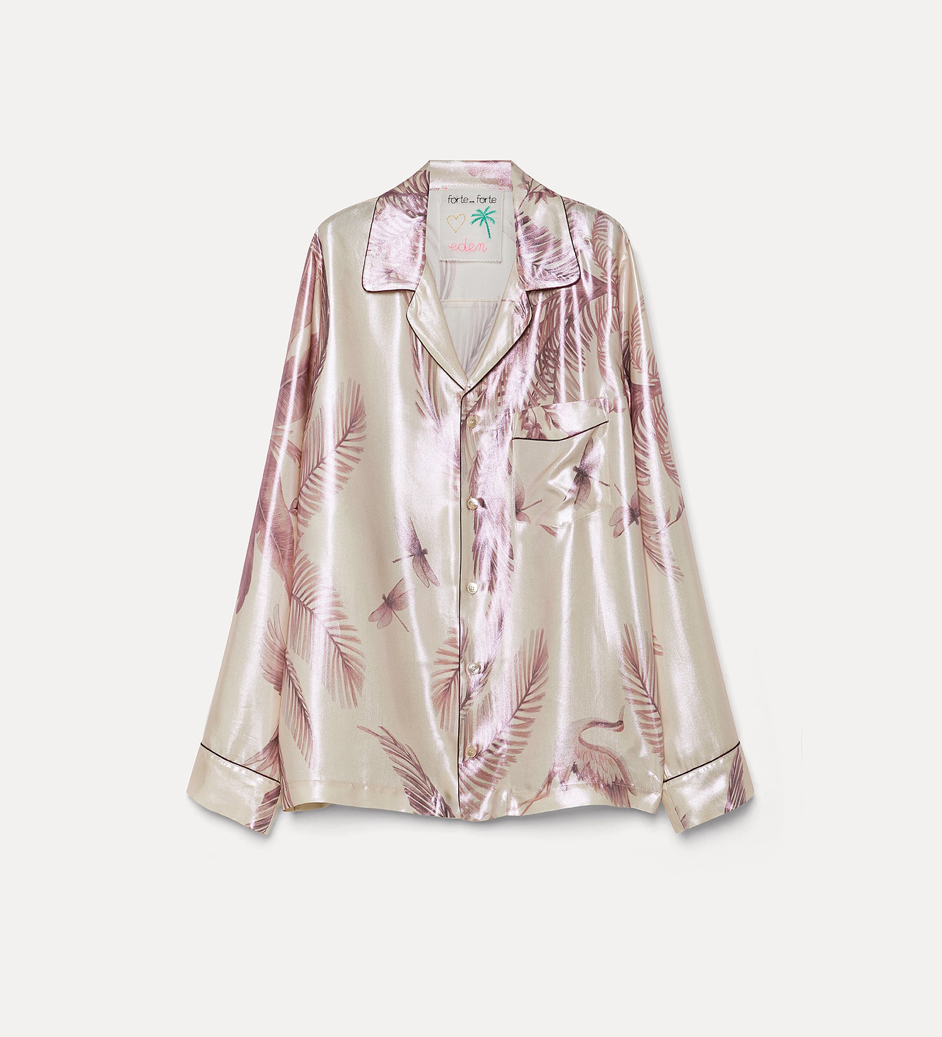 veste de pyjama en lamè “eden” | forte_forte