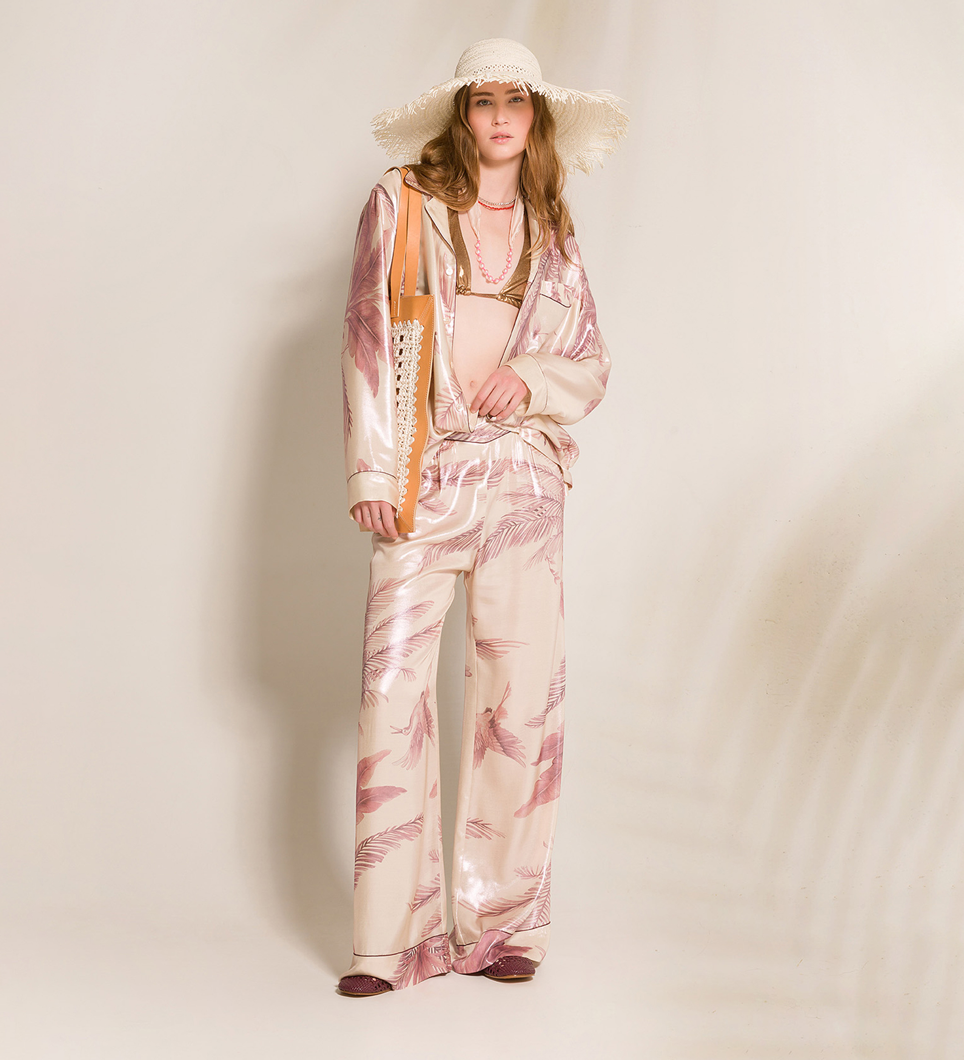 veste de pyjama en lamè “eden” | forte_forte