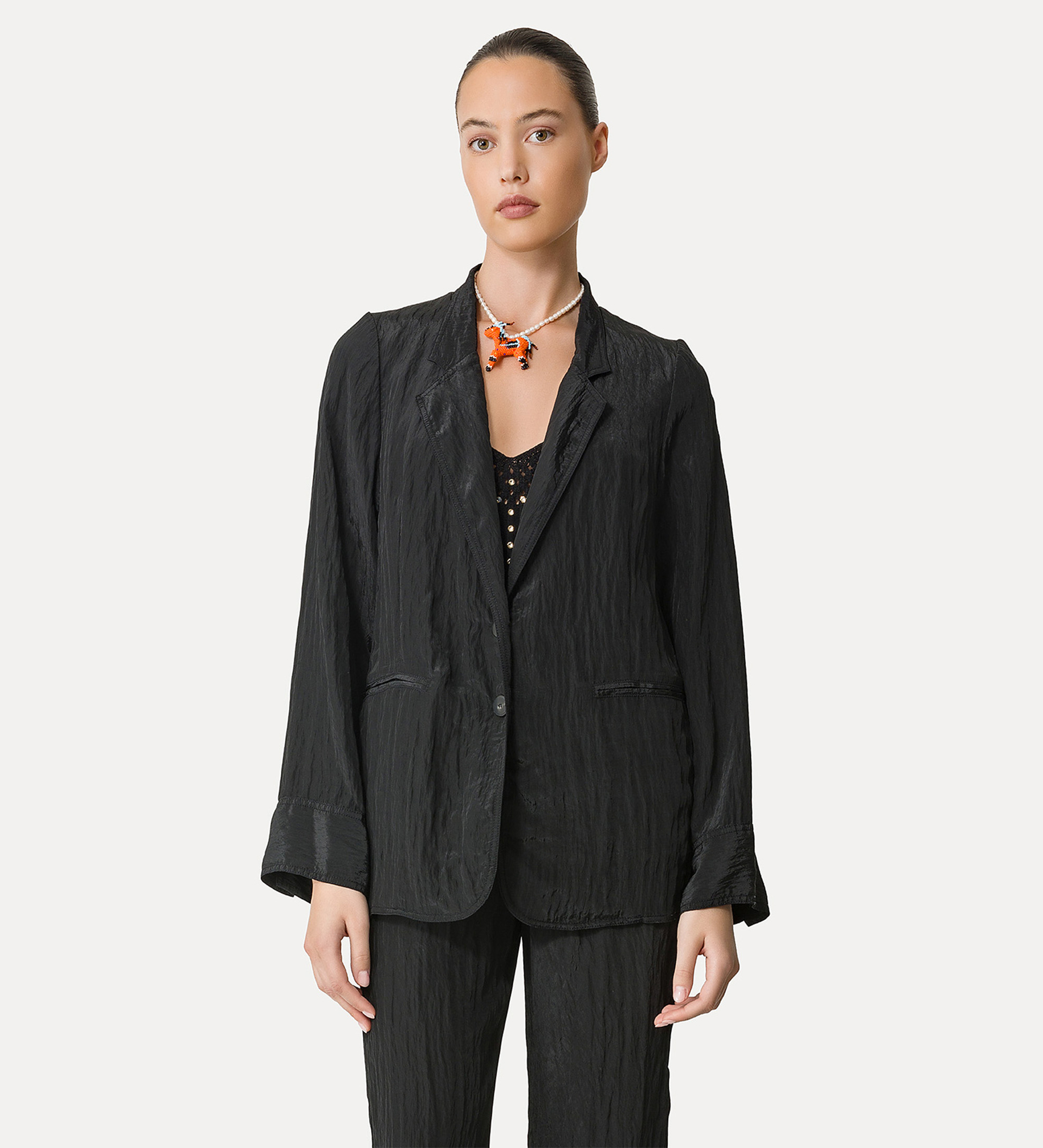 oversized satin jacket for women | forte_forte