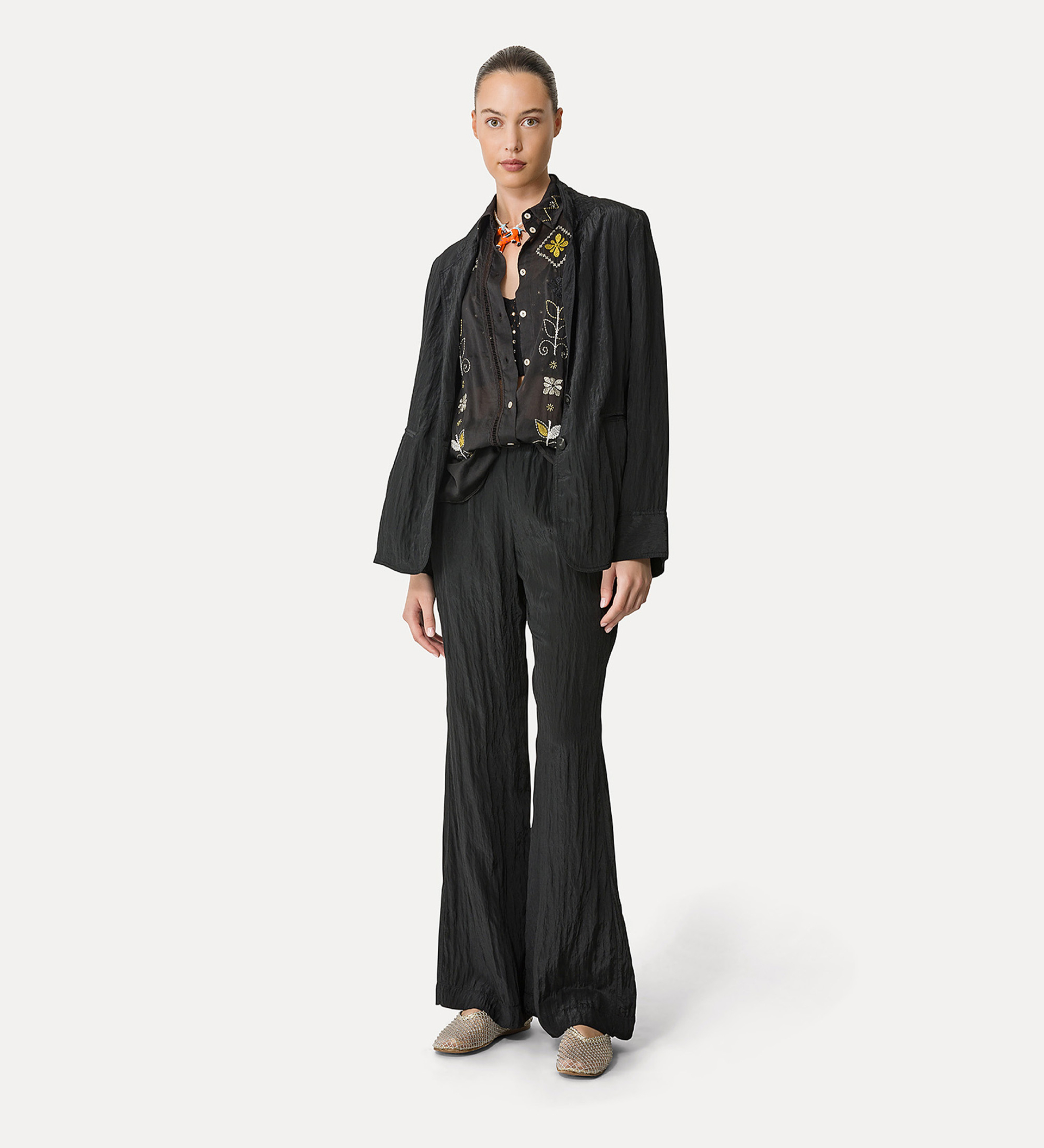 oversized satin jacket for women | forte_forte