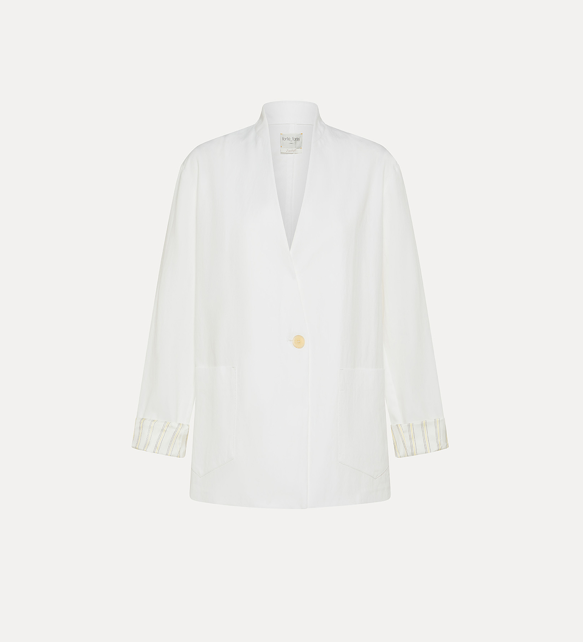 single–breasted cotton jacket | forte_forte
