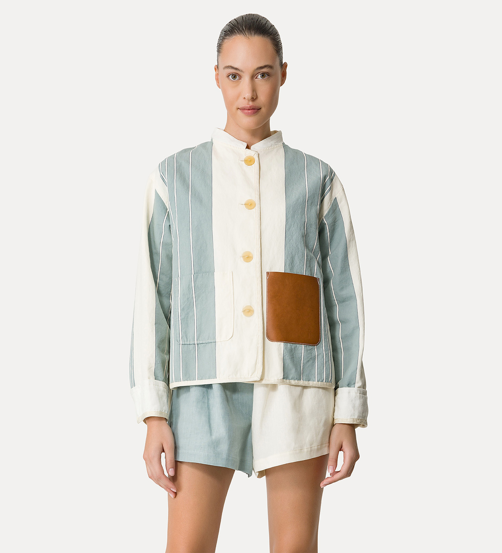 veste de travail en coton et lin | forte_forte