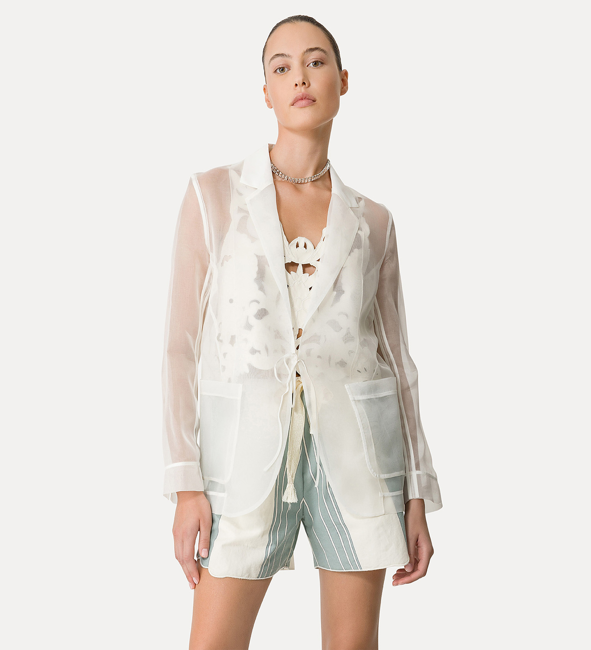 jacket in silk organza | forte_forte