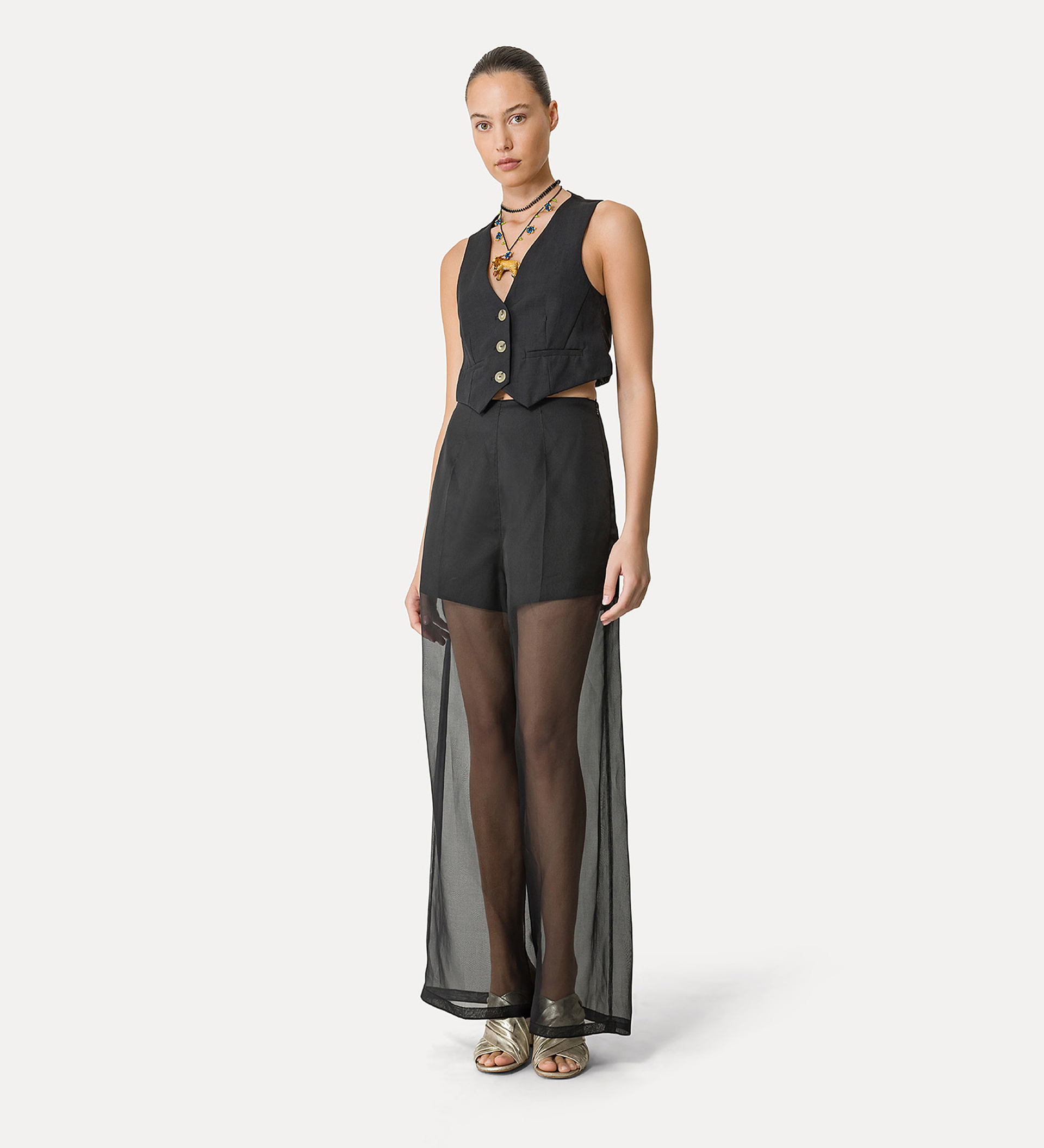 fil–à–fil vest for women | forte_forte