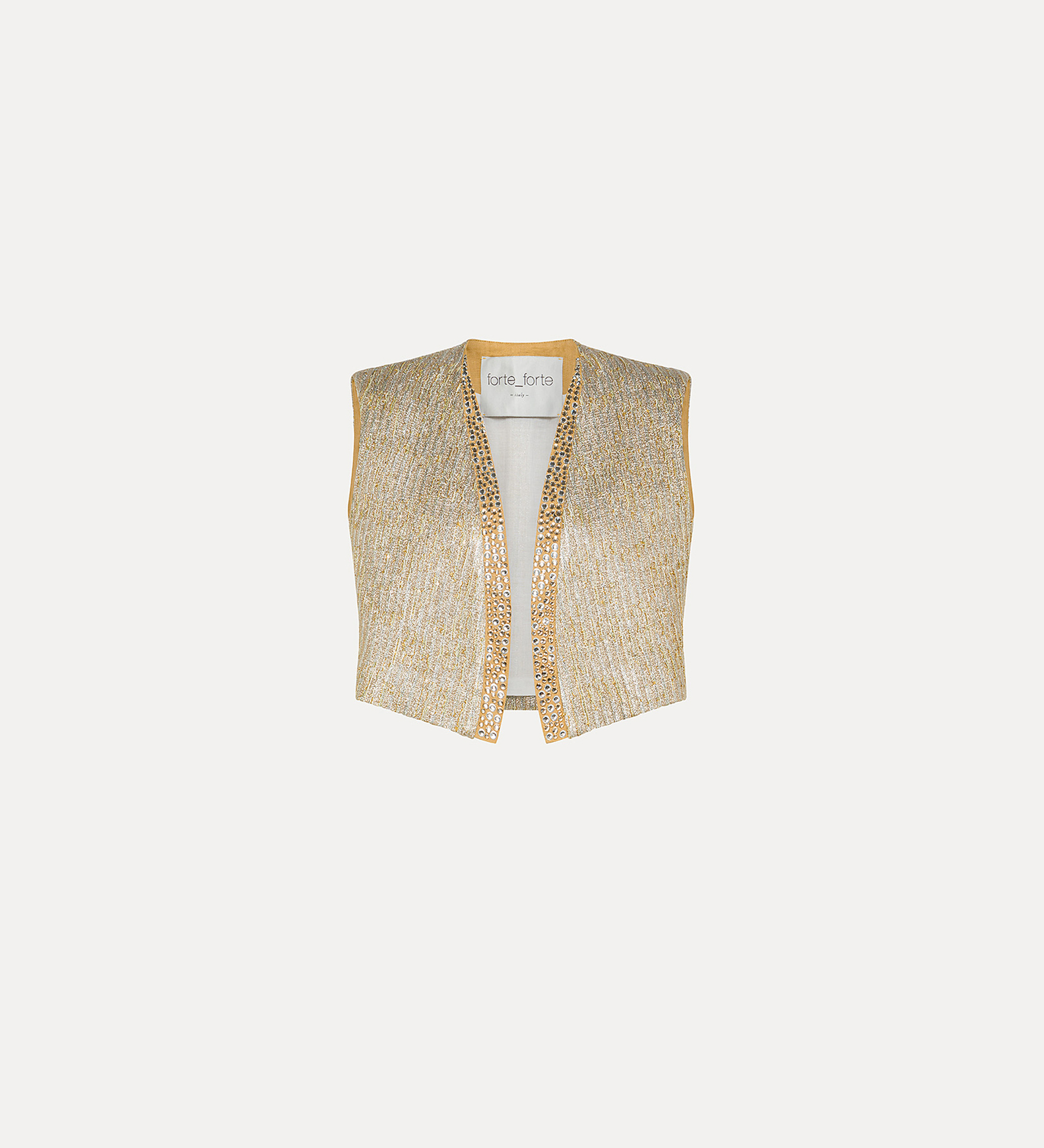 gilet en jacquard avec lurex “twinkle” | forte_forte