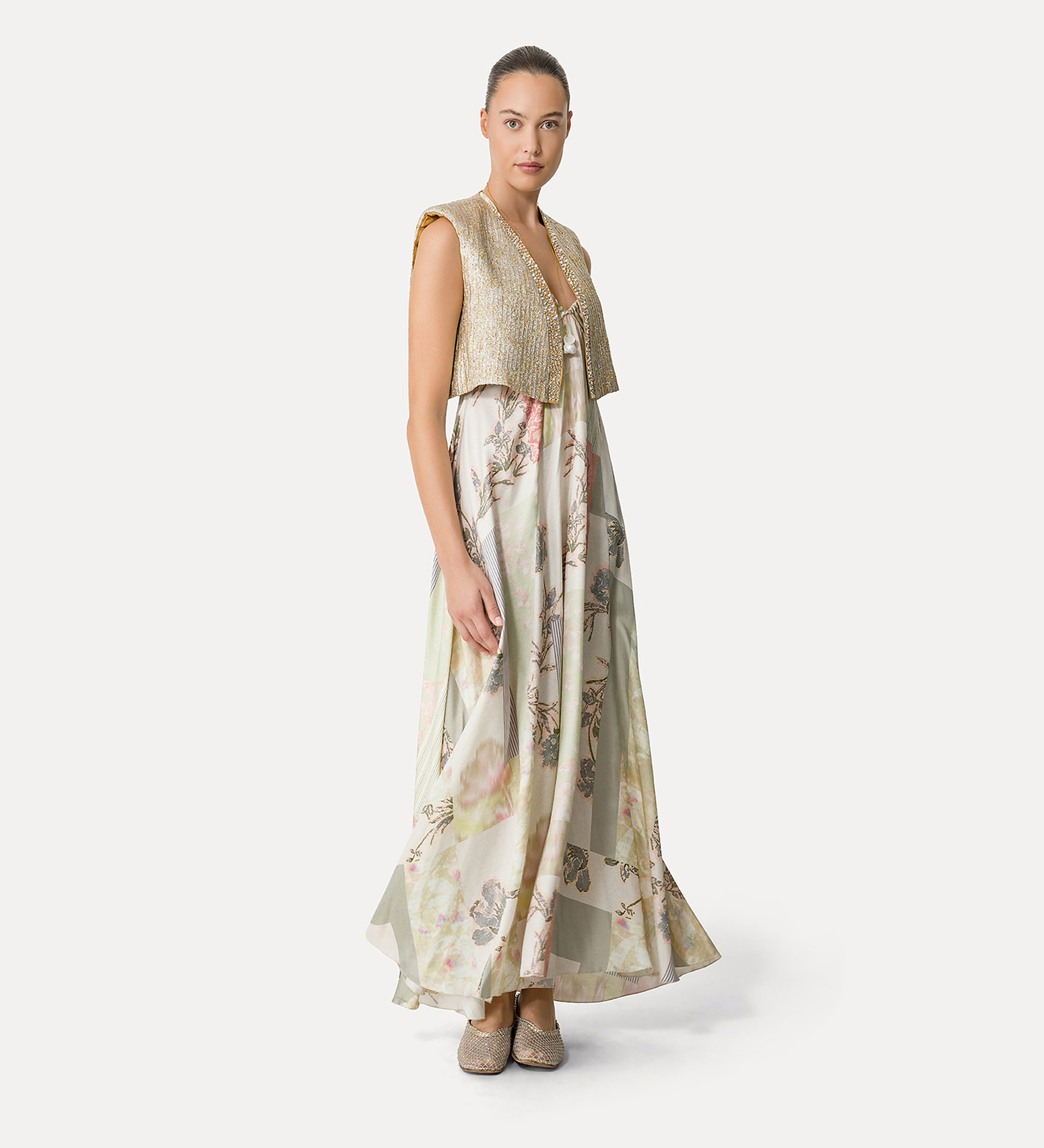 gilet en jacquard avec lurex “twinkle” | forte_forte