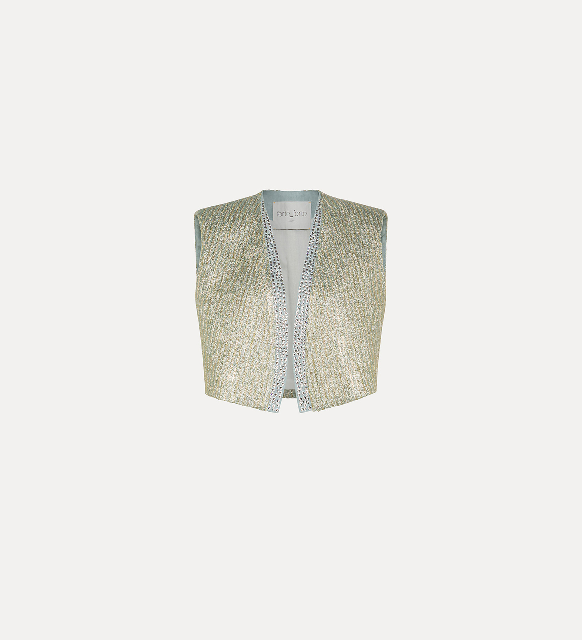 jacquard vest with diamanté detailing | forte_forte