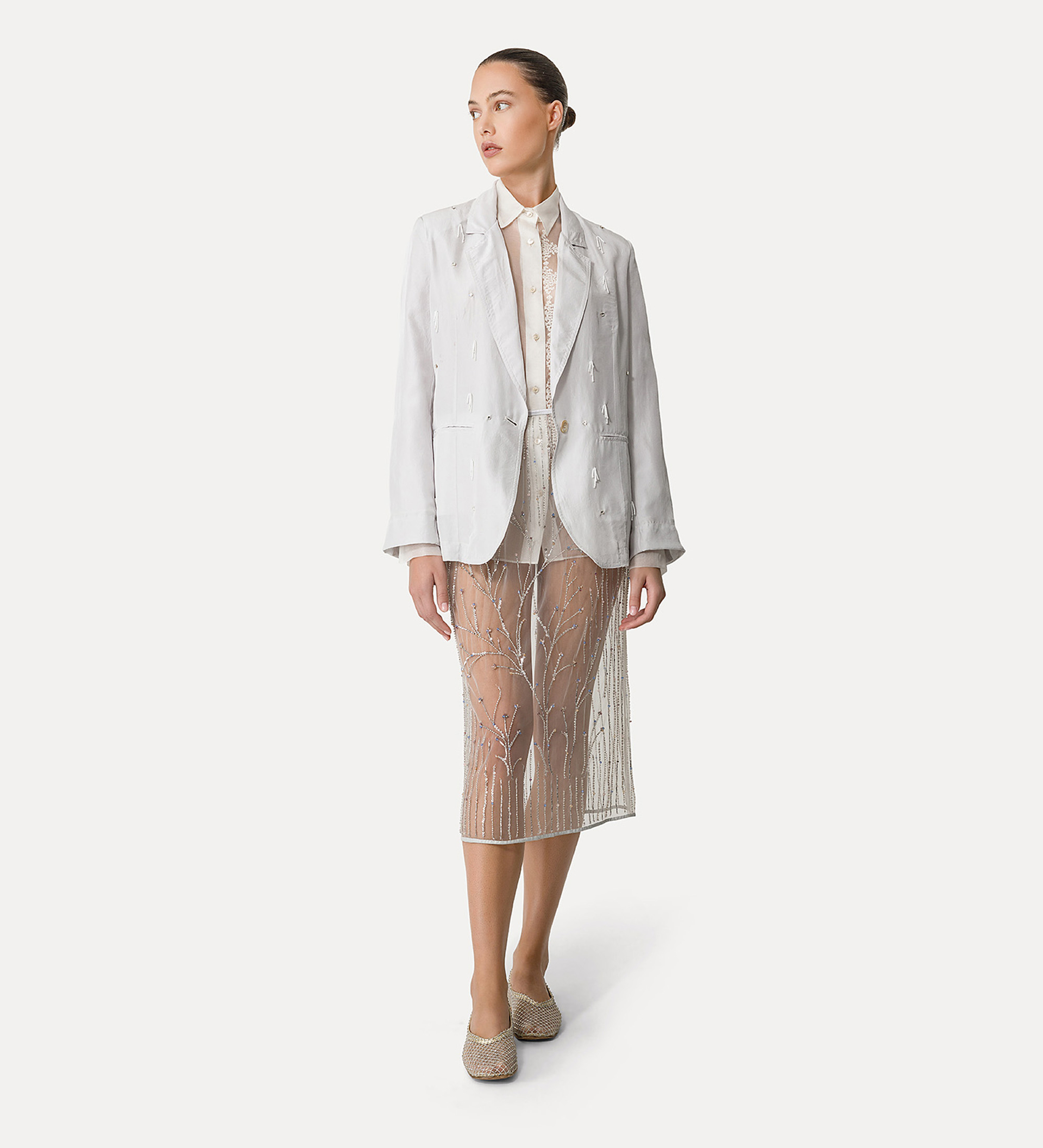 tulle skirt with “firefly” embroidered detailing | forte_forte