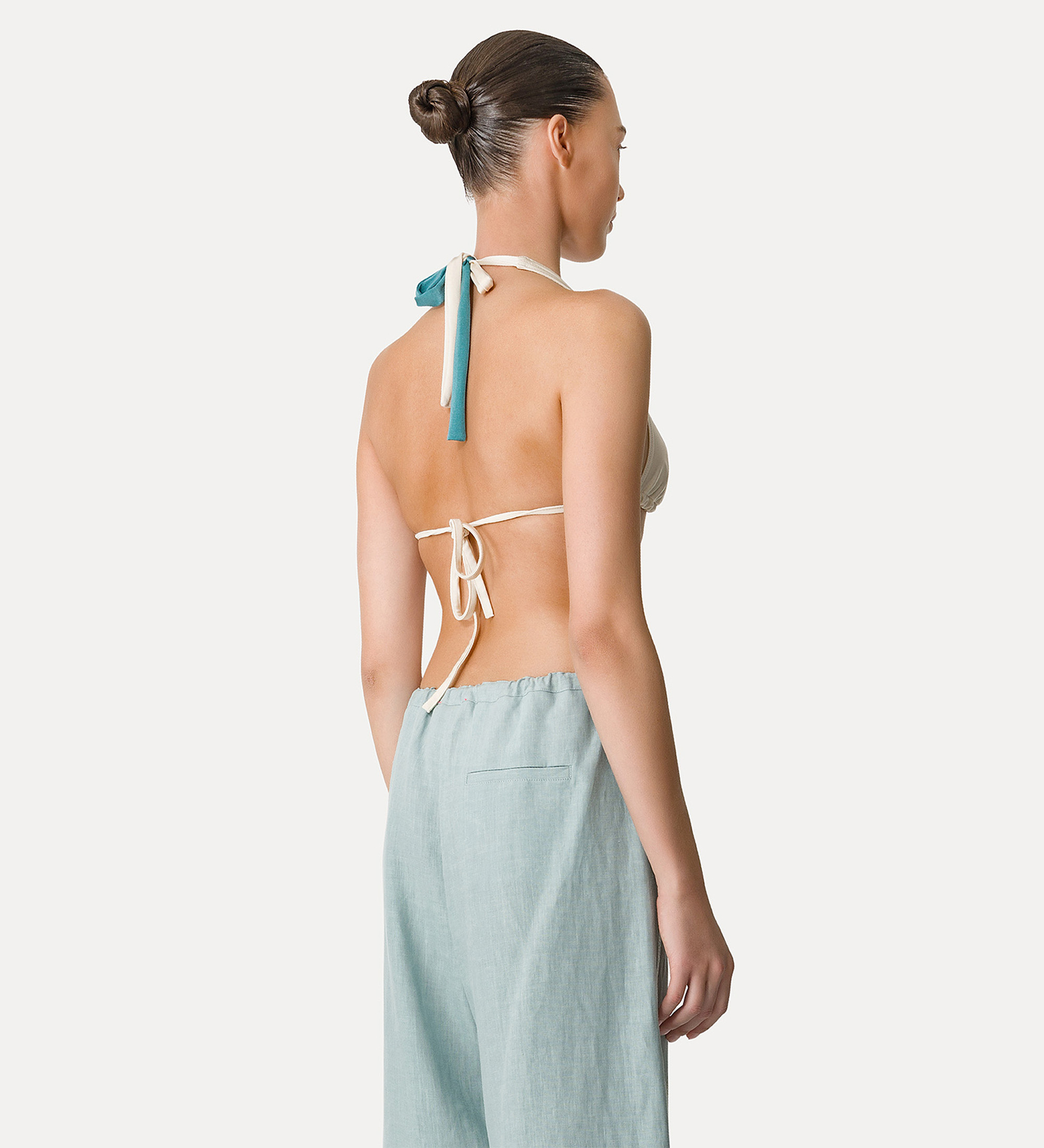 bikini top in colour–block jersey | forte_forte
