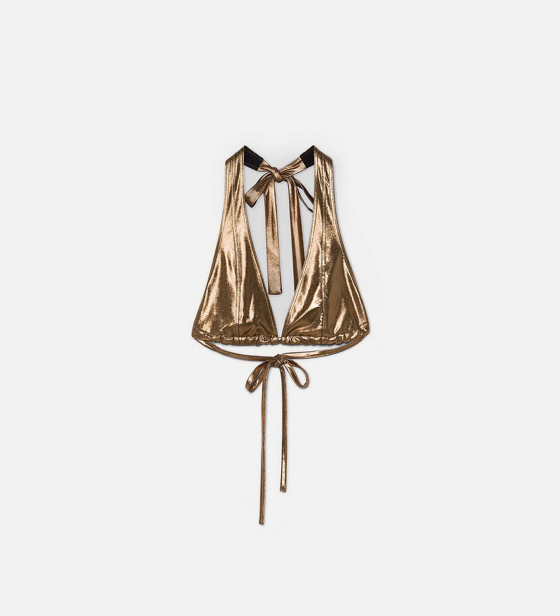 lamé bikini top | forte_forte