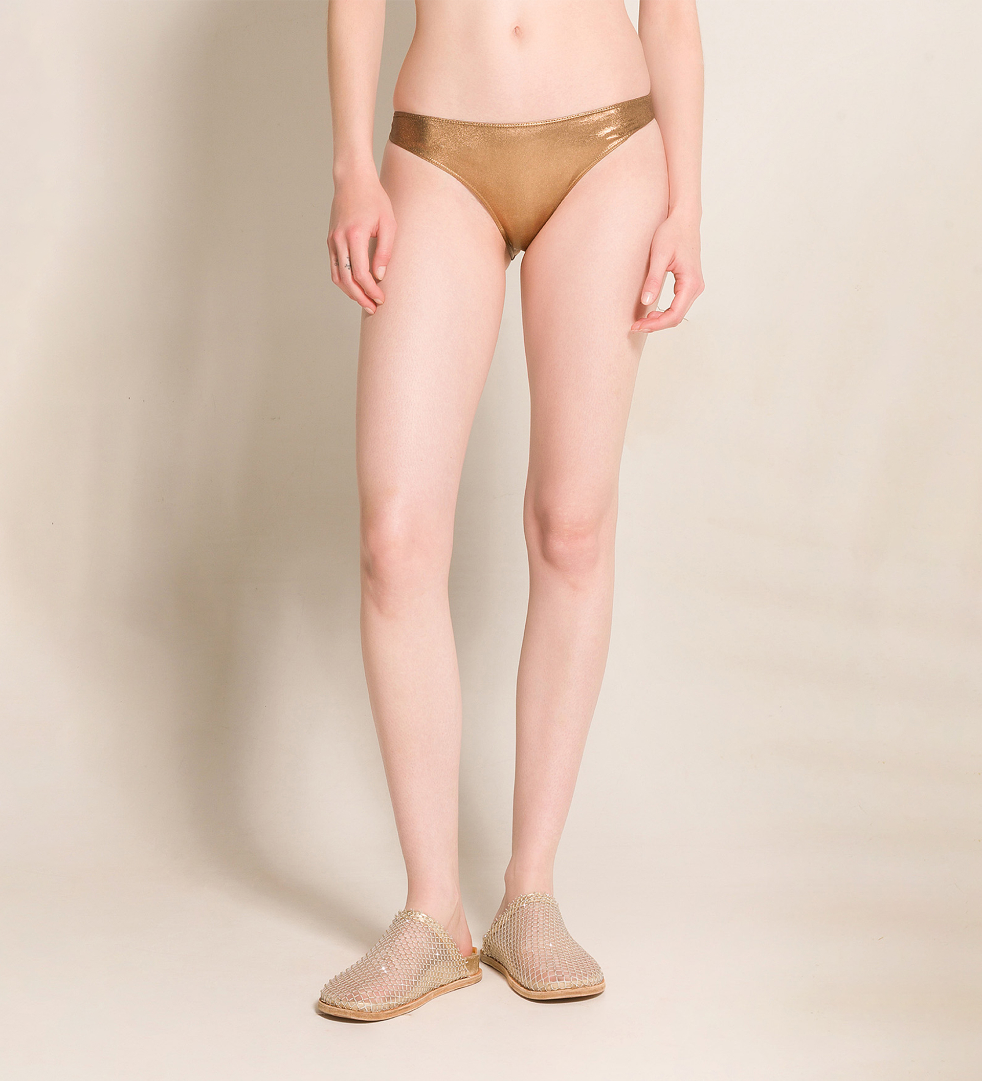 lamé bikini bottoms | forte_forte