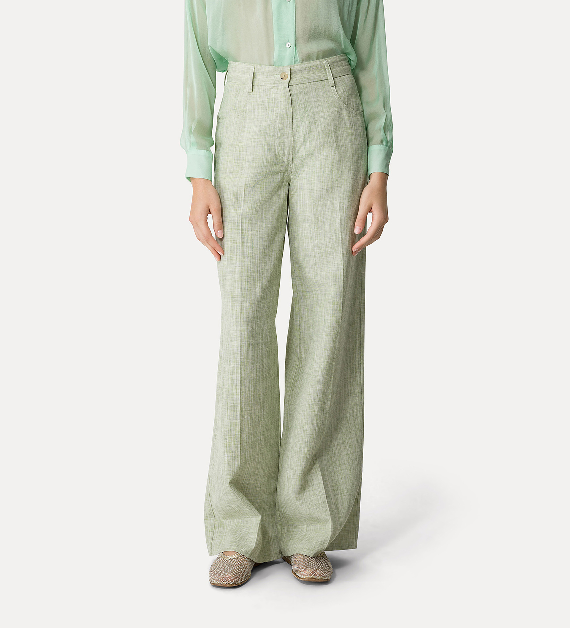 pantalon à 5 poches pour femme fil à fil | forte_forte
