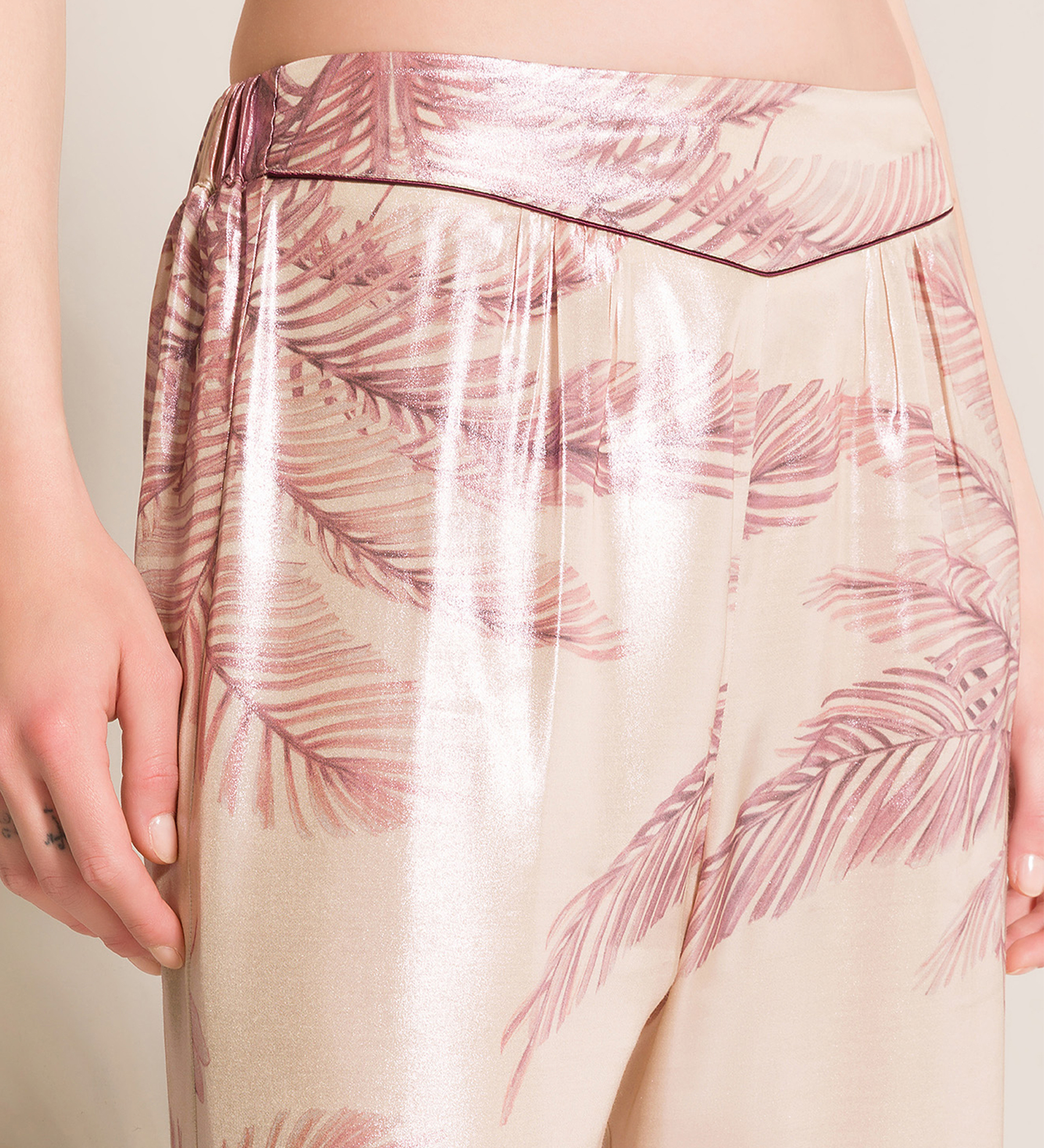 “eden” laminated print pajama pants | forte_forte