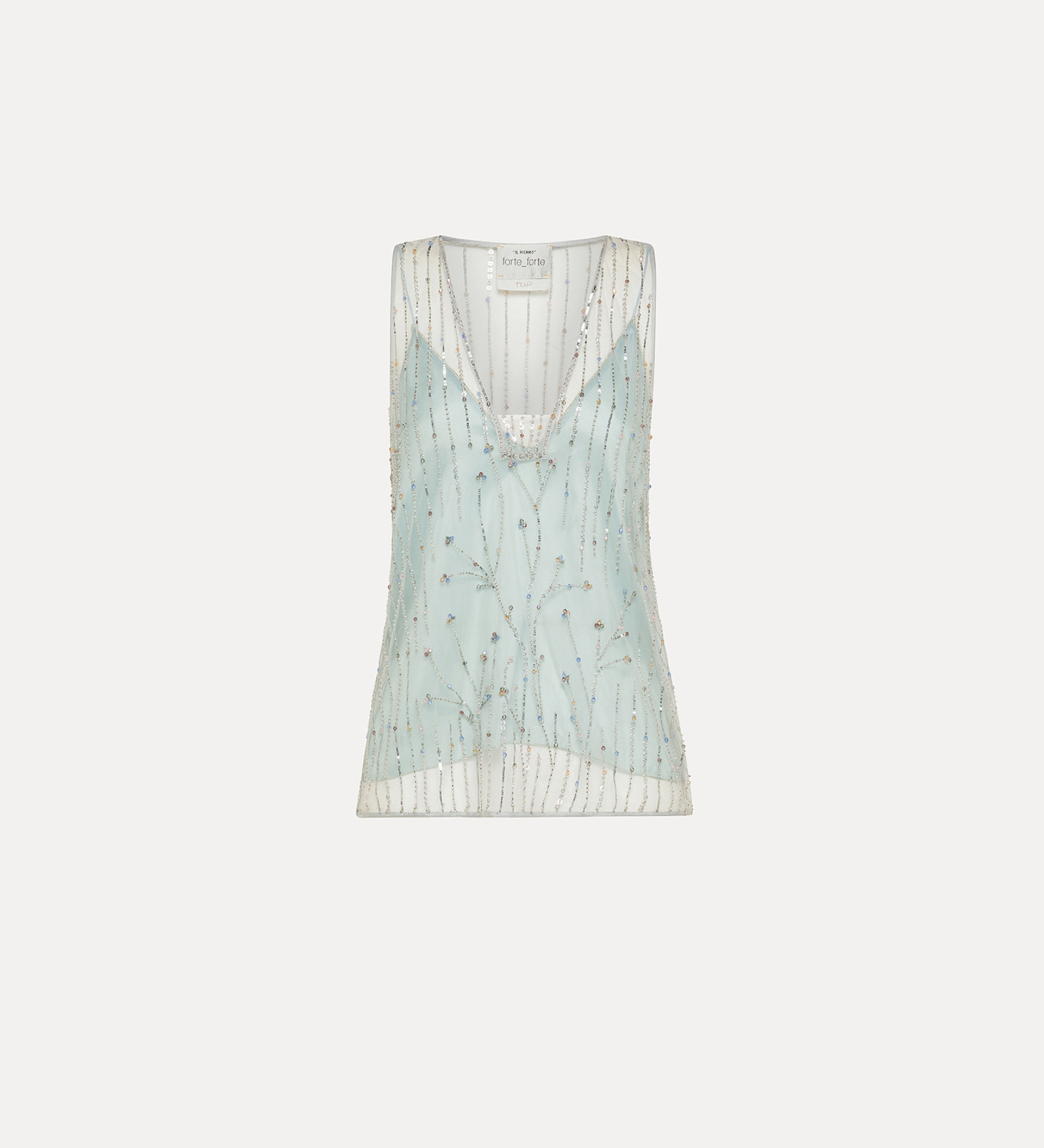 haut en tulle avec broderie “firefly” | forte_forte