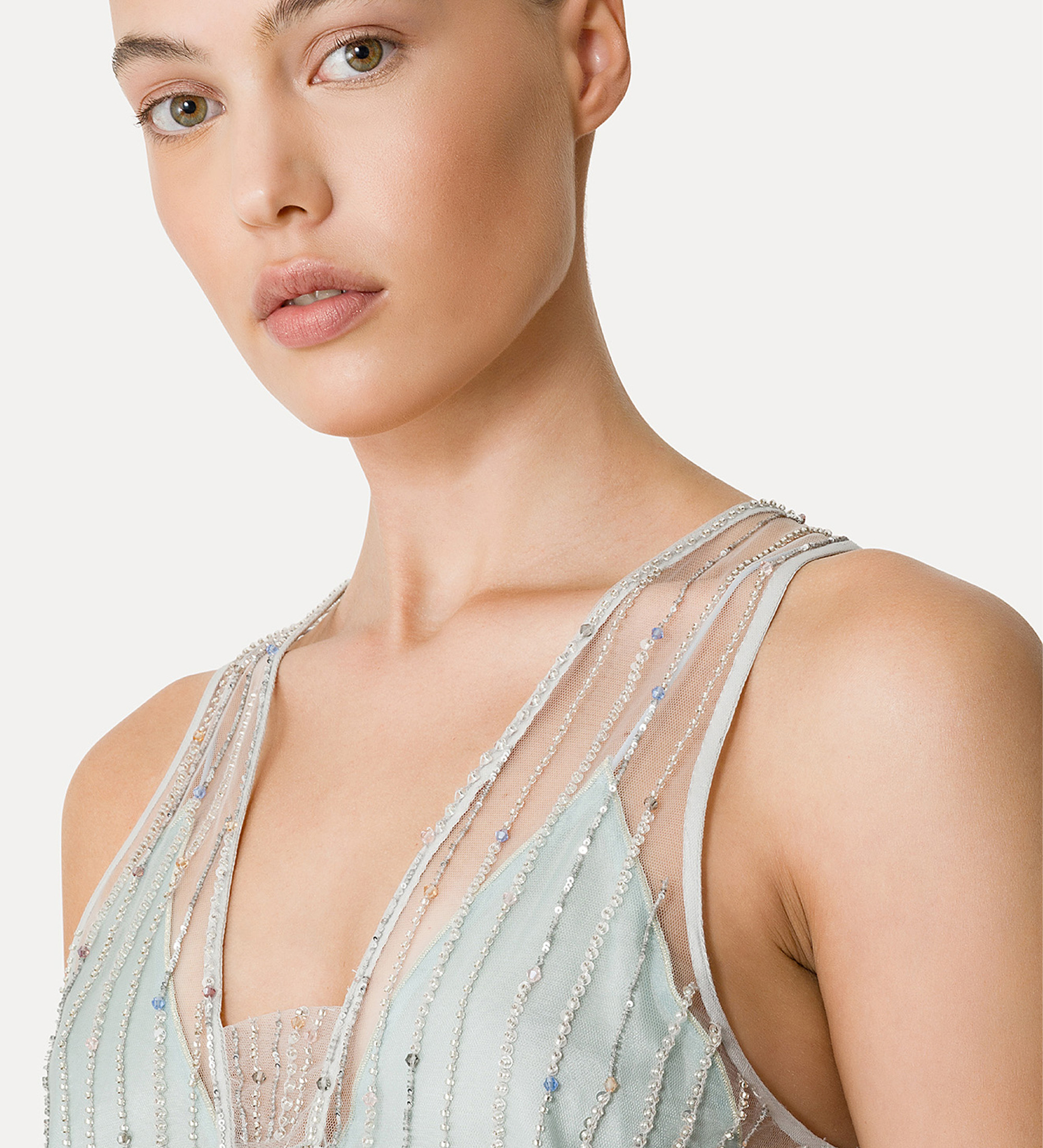haut en tulle avec broderie “firefly” | forte_forte