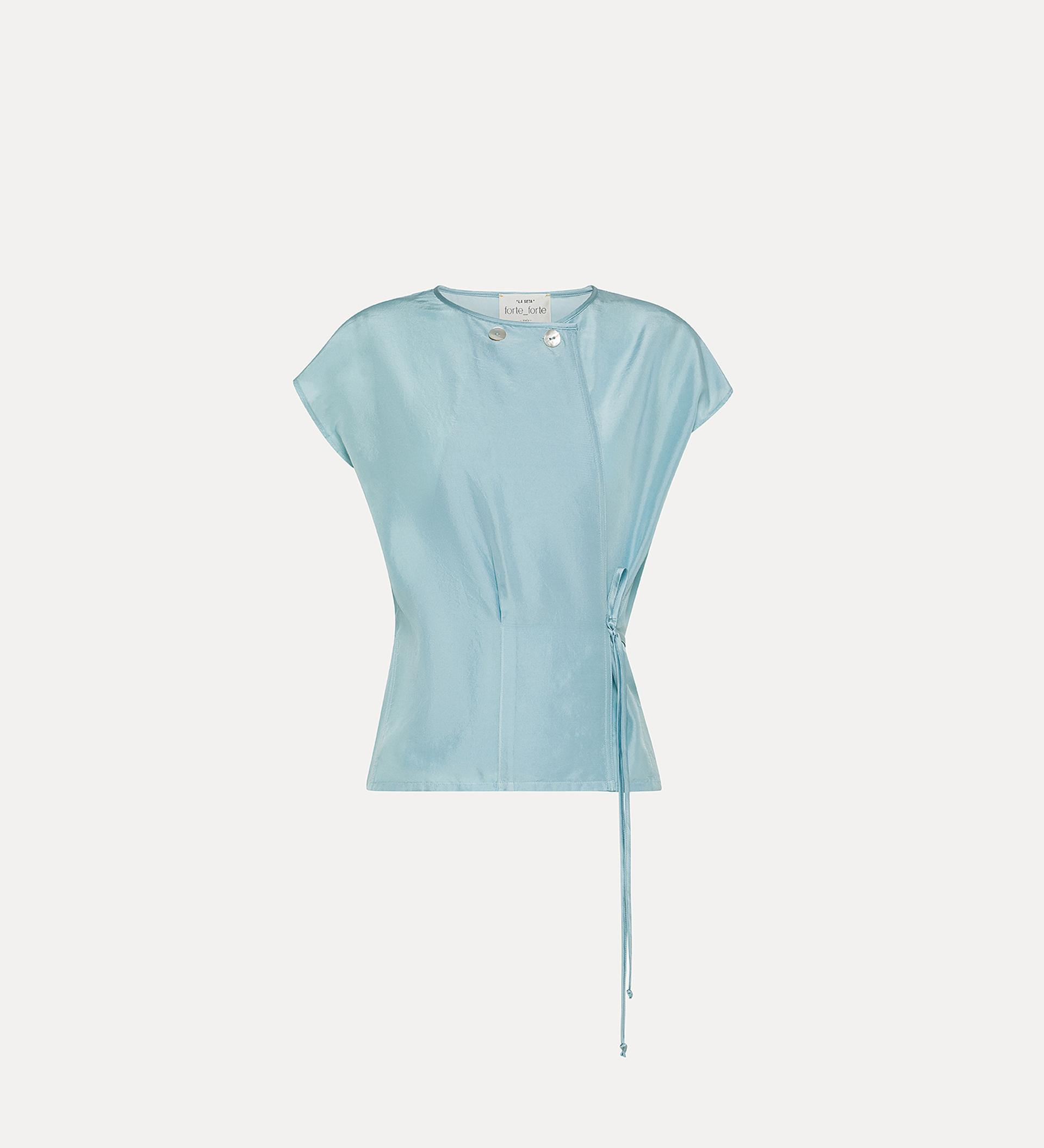 wrapover top in silk | forte_forte